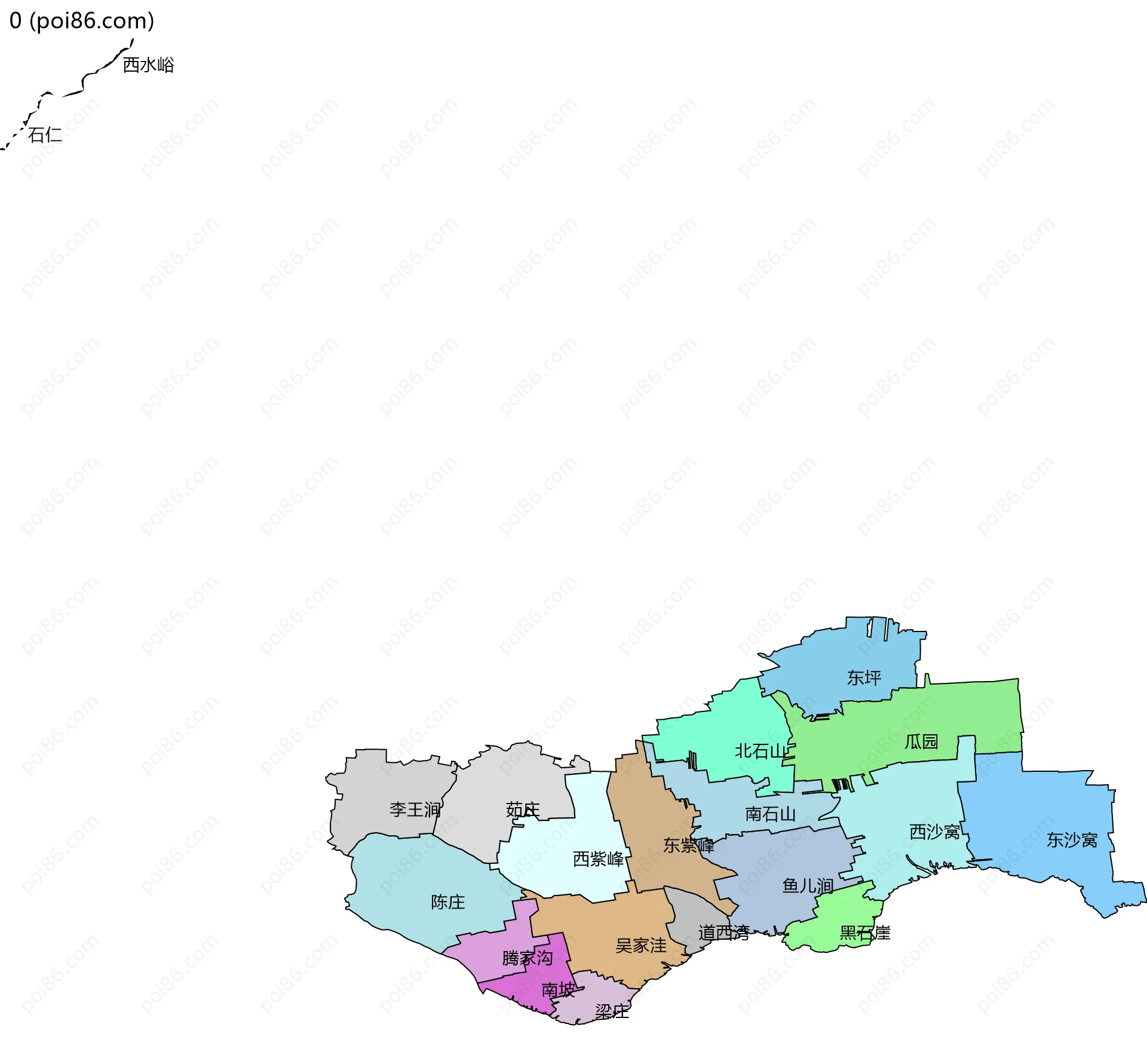 0边界地图(五级行政区划)