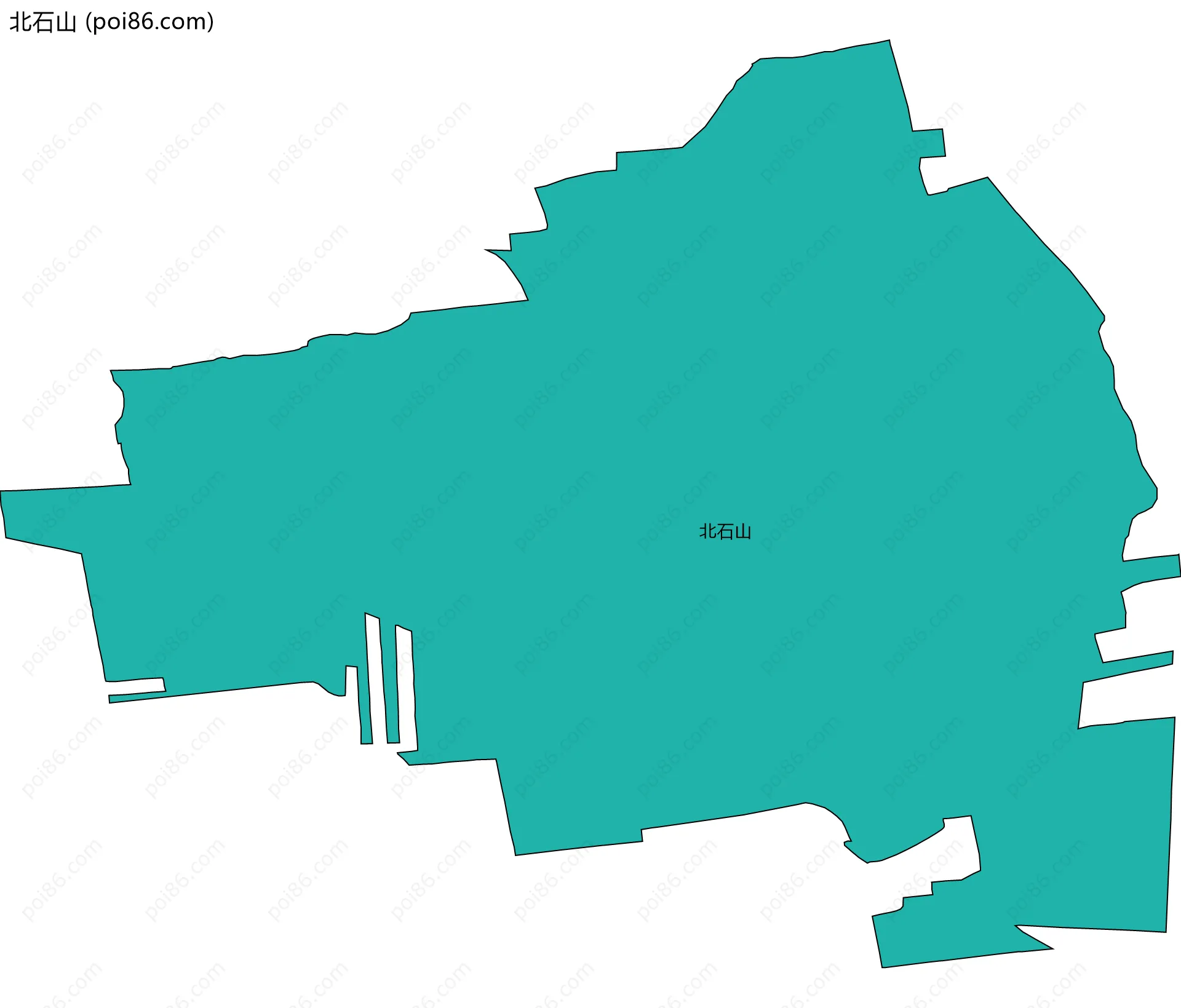 北石山边界地图