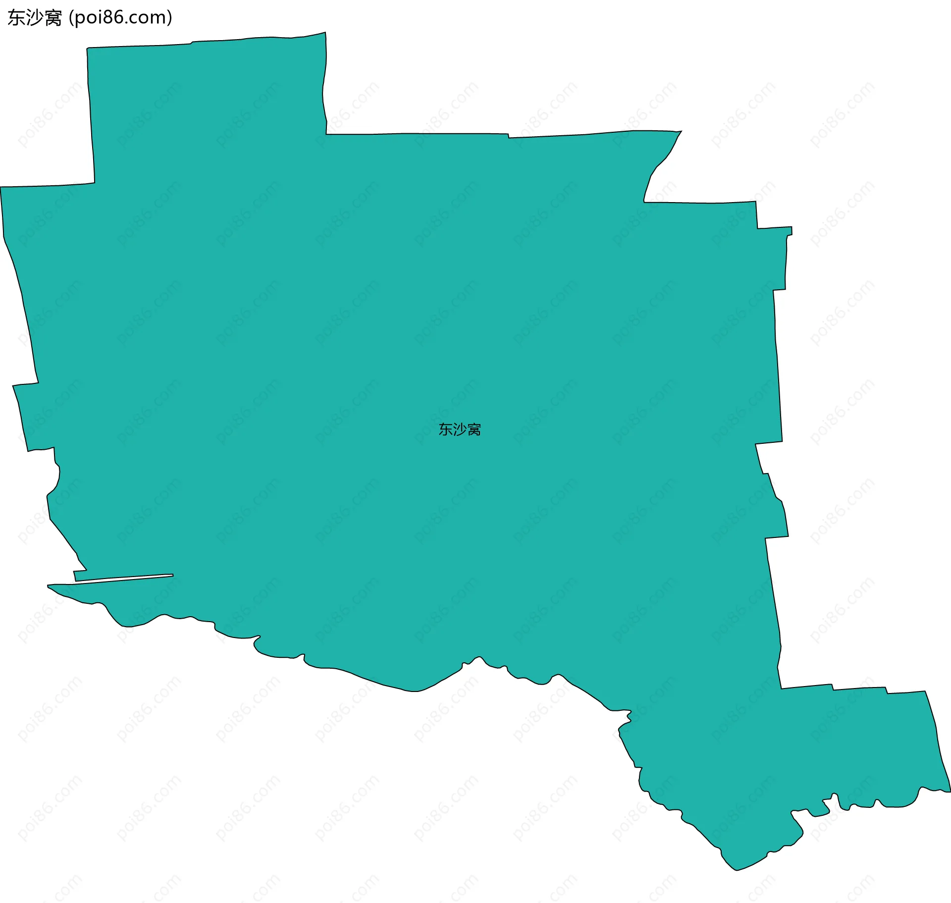 东沙窝边界地图