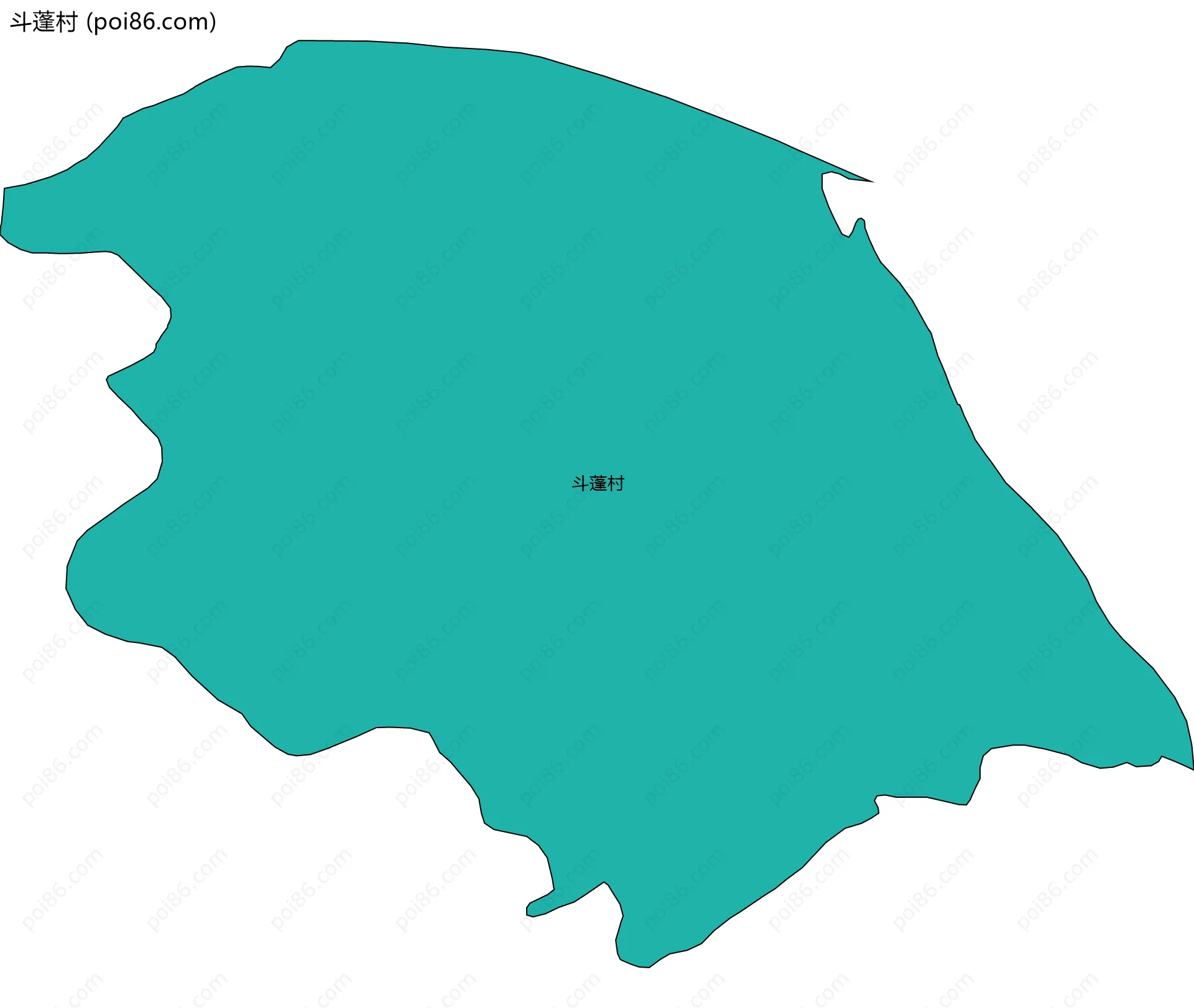 斗蓬村边界地图