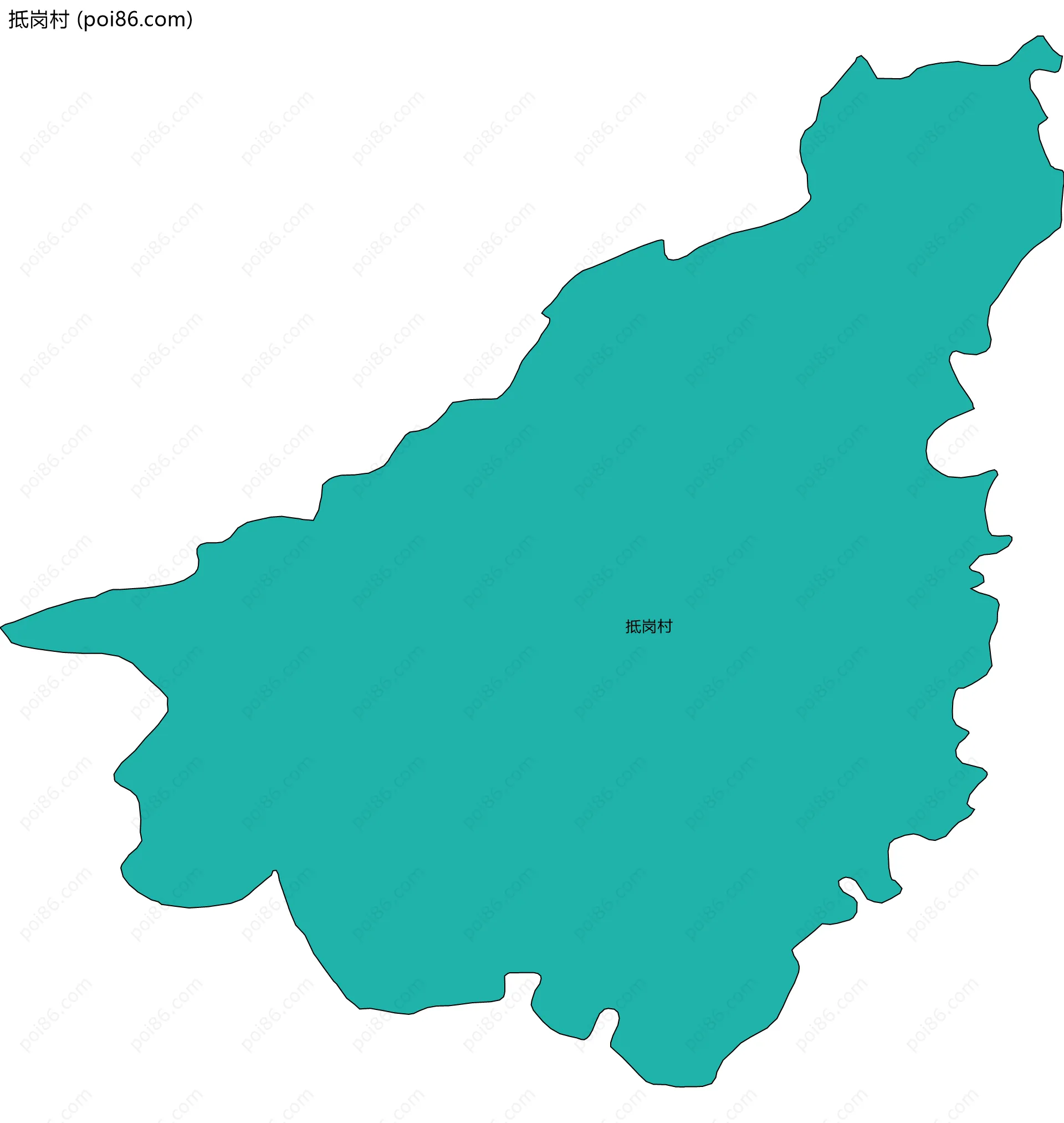抵岗村边界地图