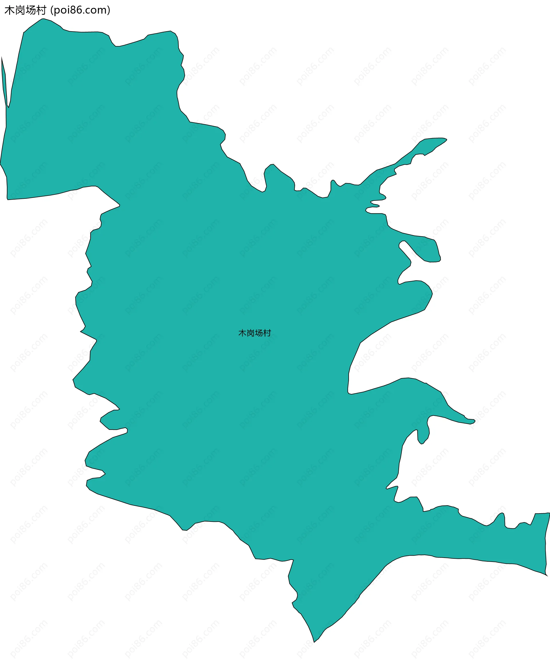 木岗场村边界地图