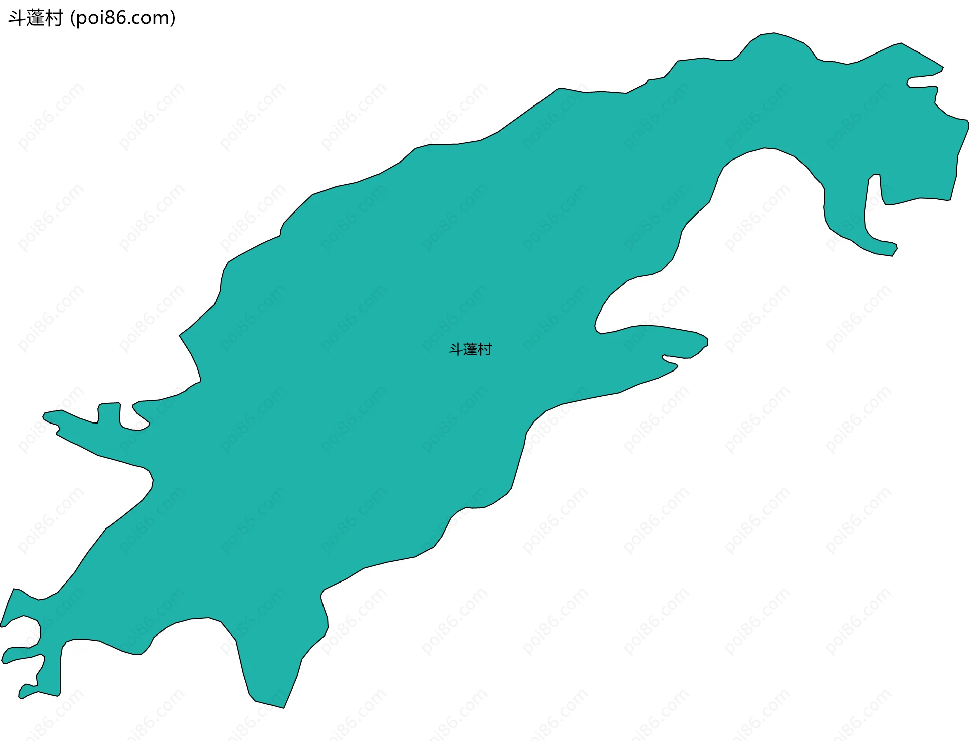 斗蓬村边界地图