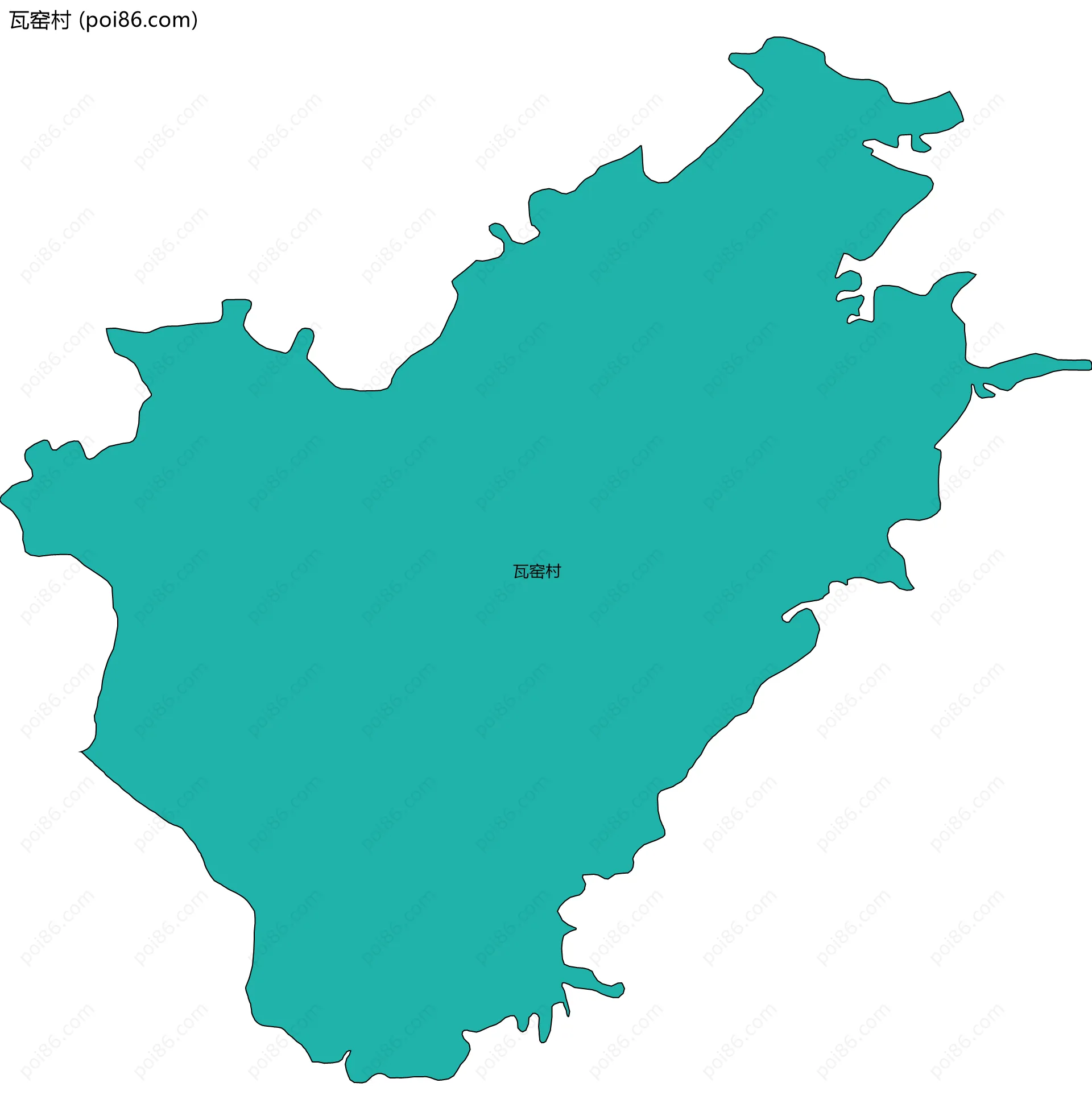 瓦窑村边界地图