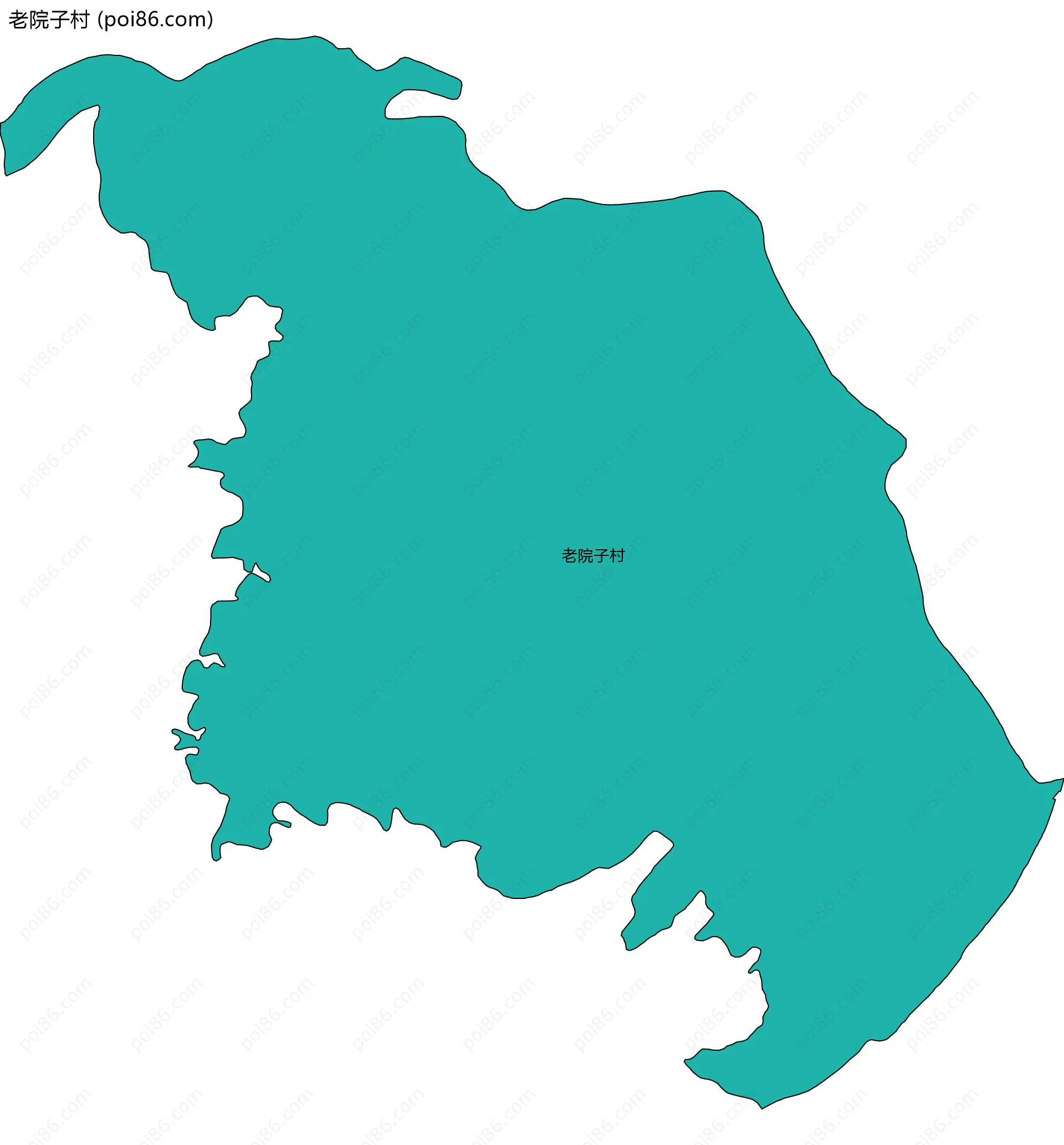 老院子村边界地图