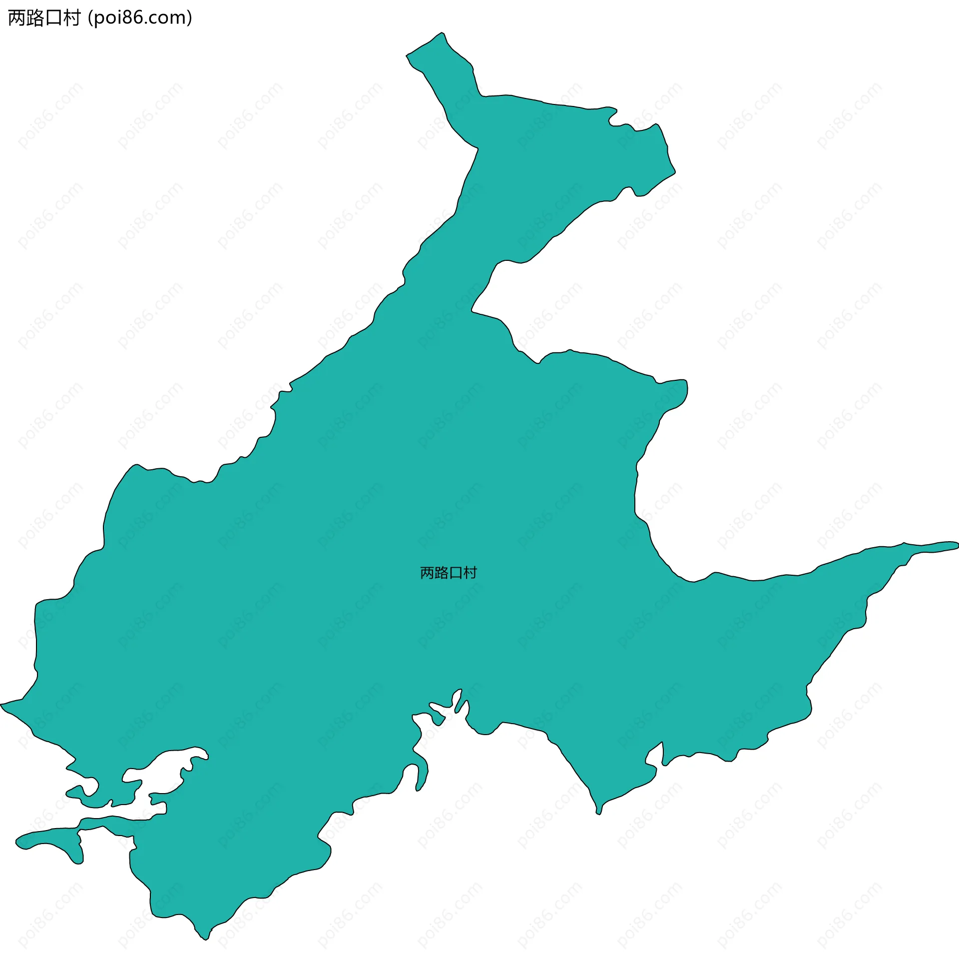 两路口村边界地图