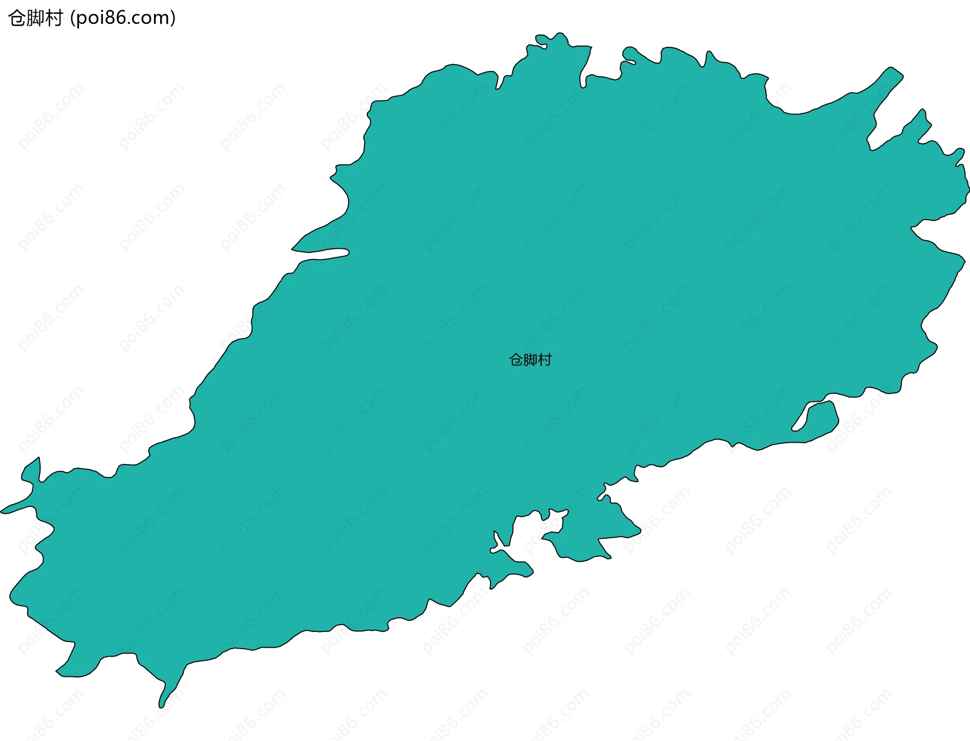 仓脚村边界地图