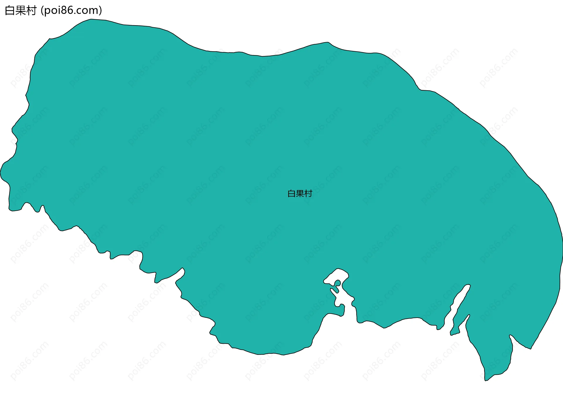 白果村边界地图