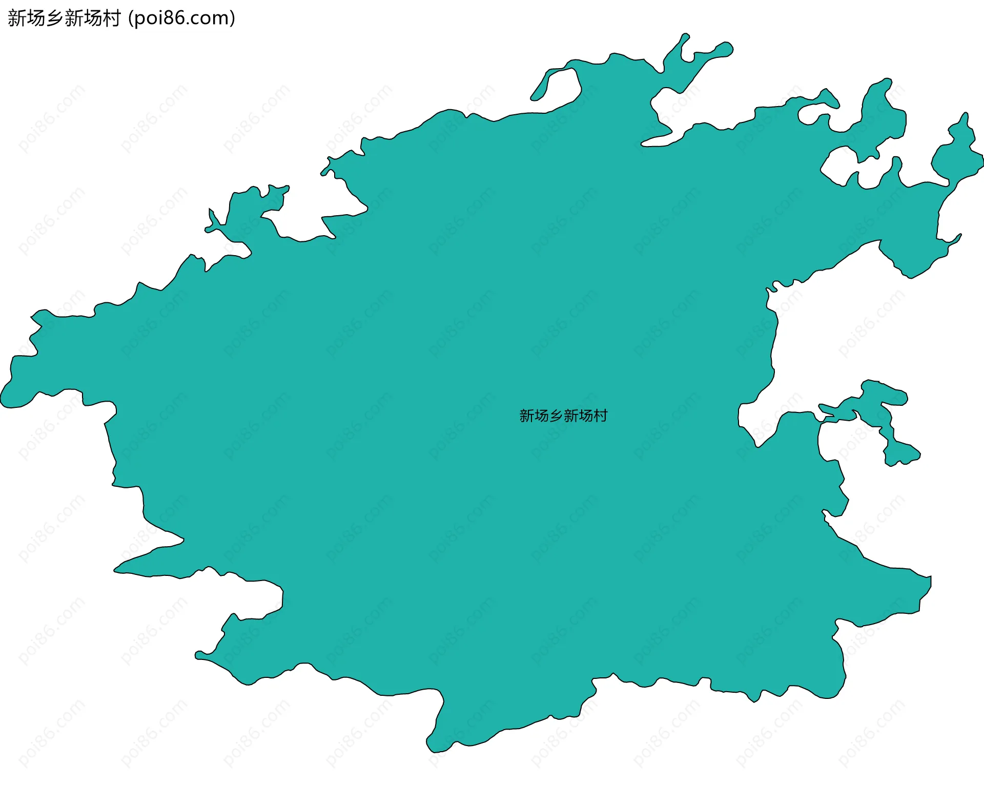 新场乡新场村边界地图