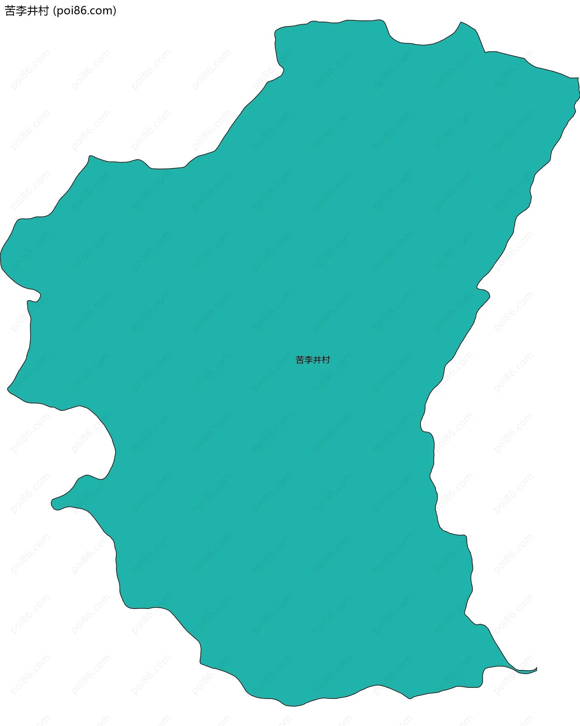 苦李井村边界地图