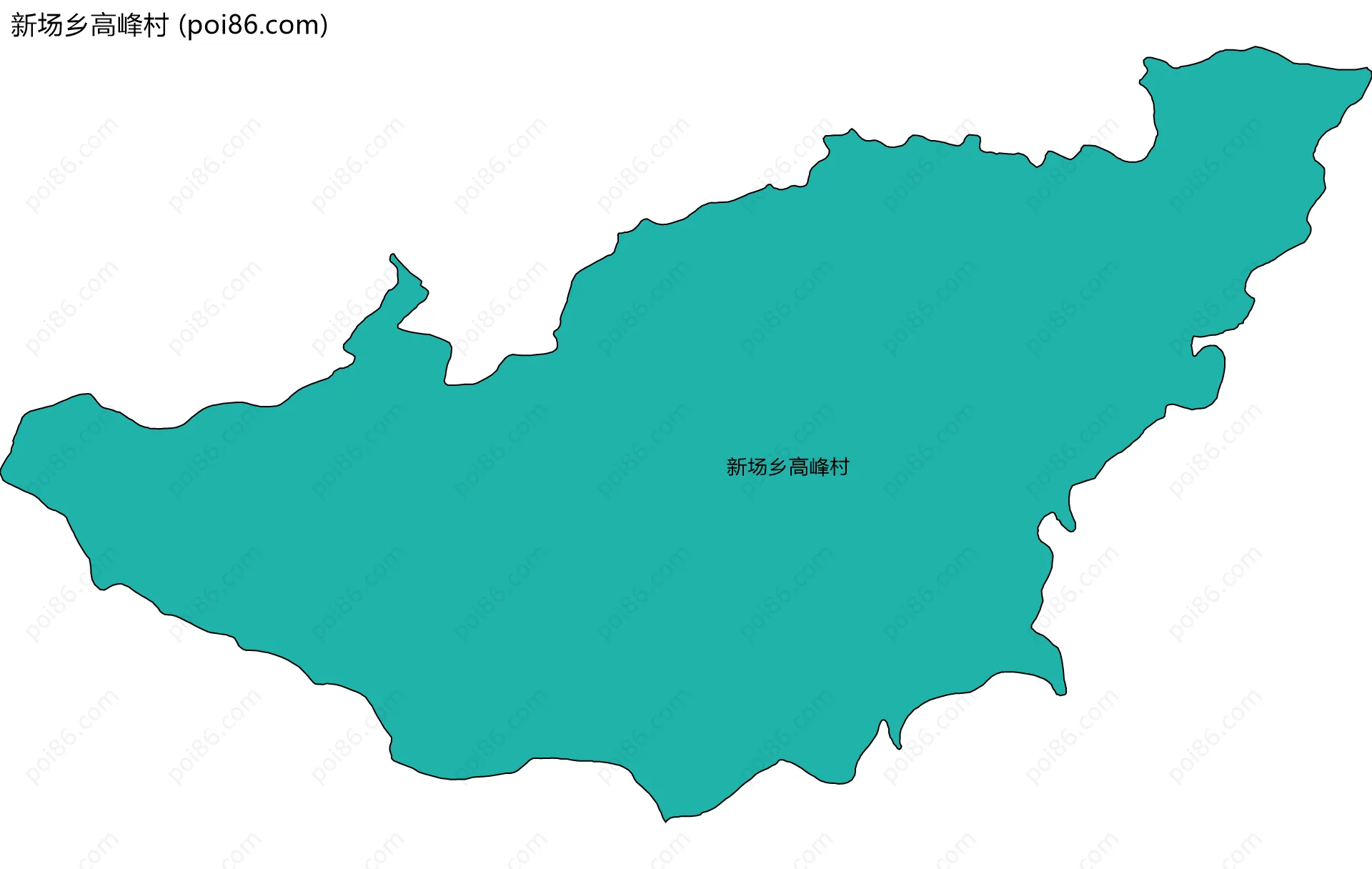 新场乡高峰村边界地图