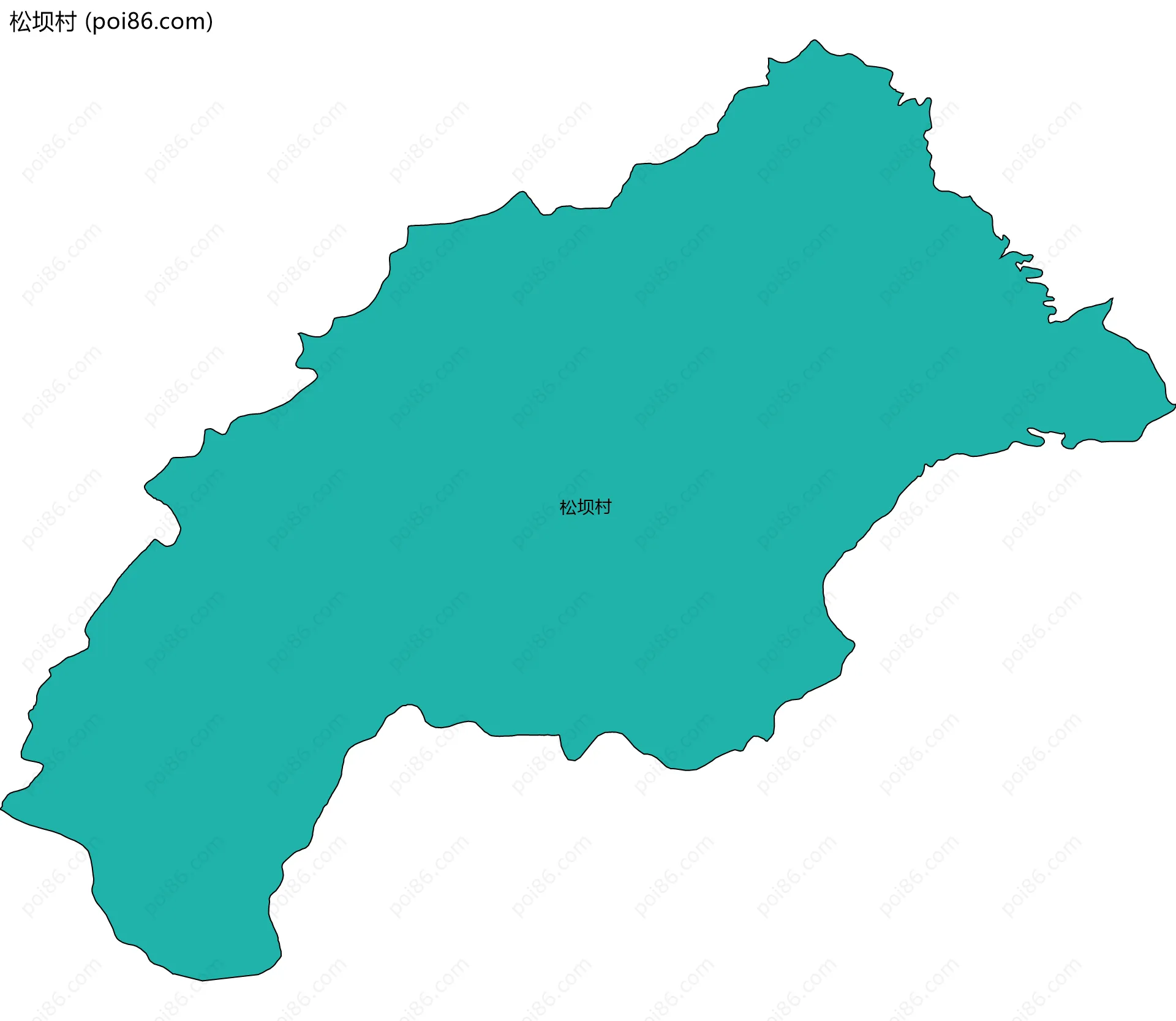 松坝村边界地图