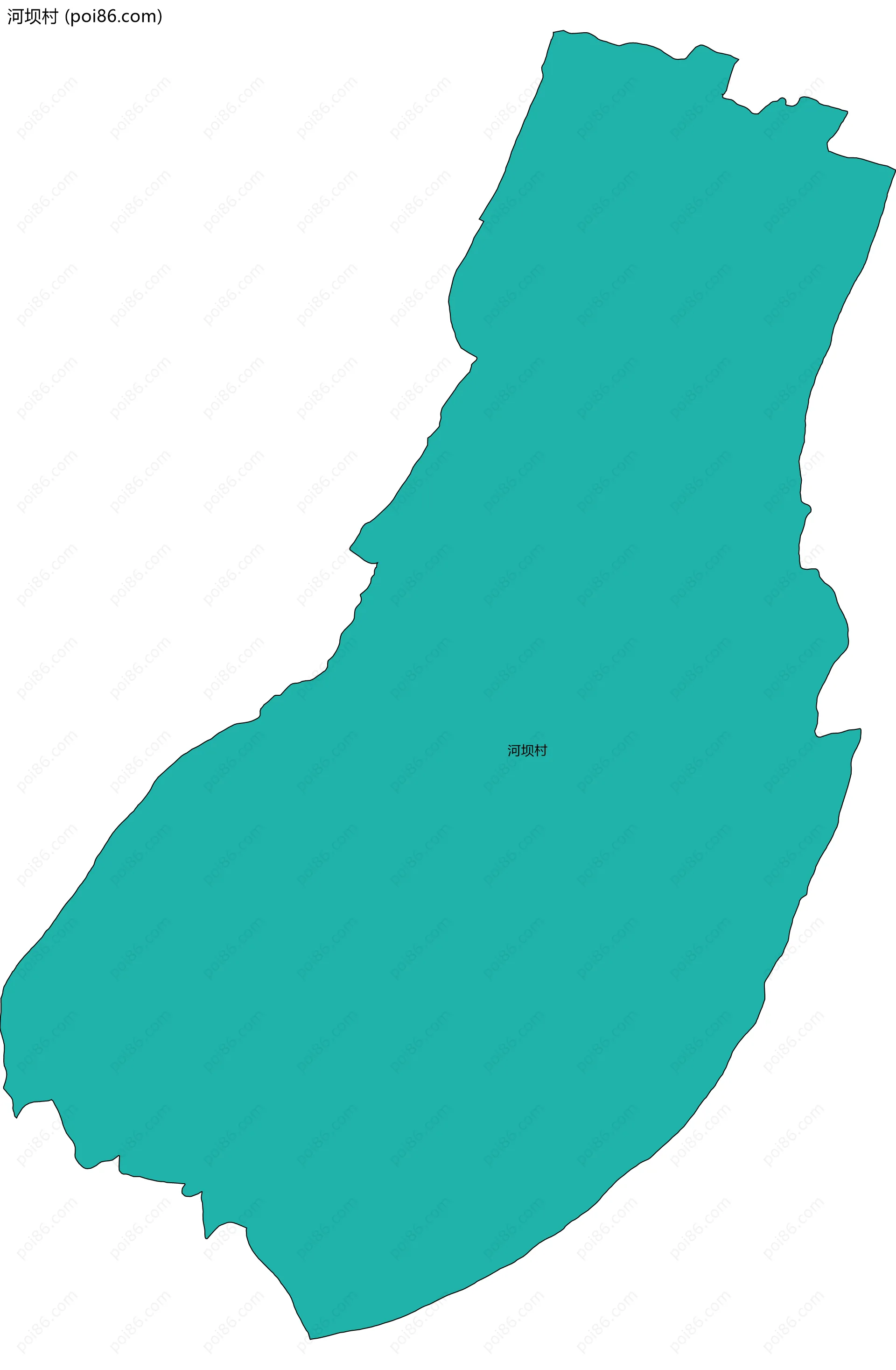 河坝村边界地图
