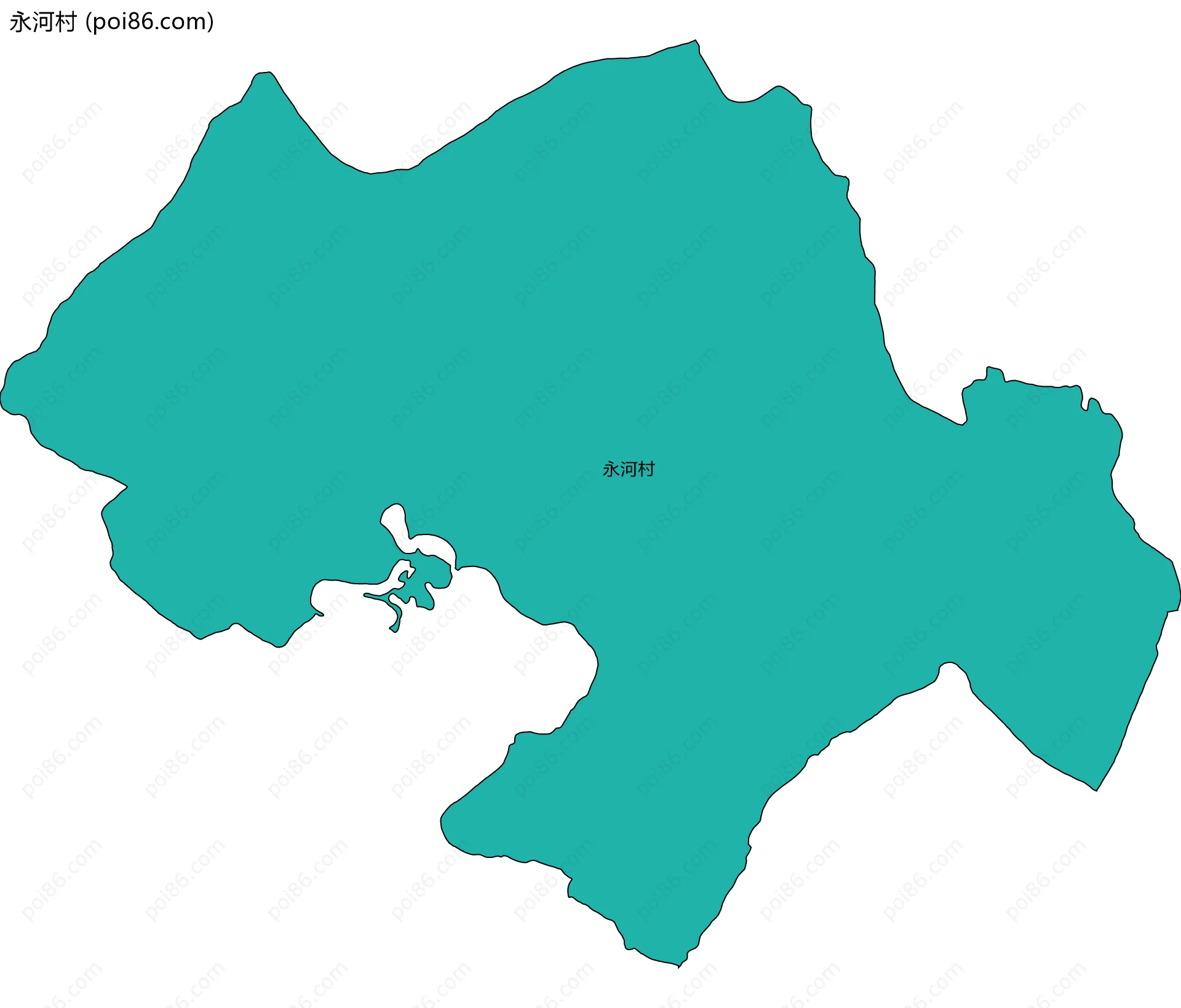 永河村边界地图