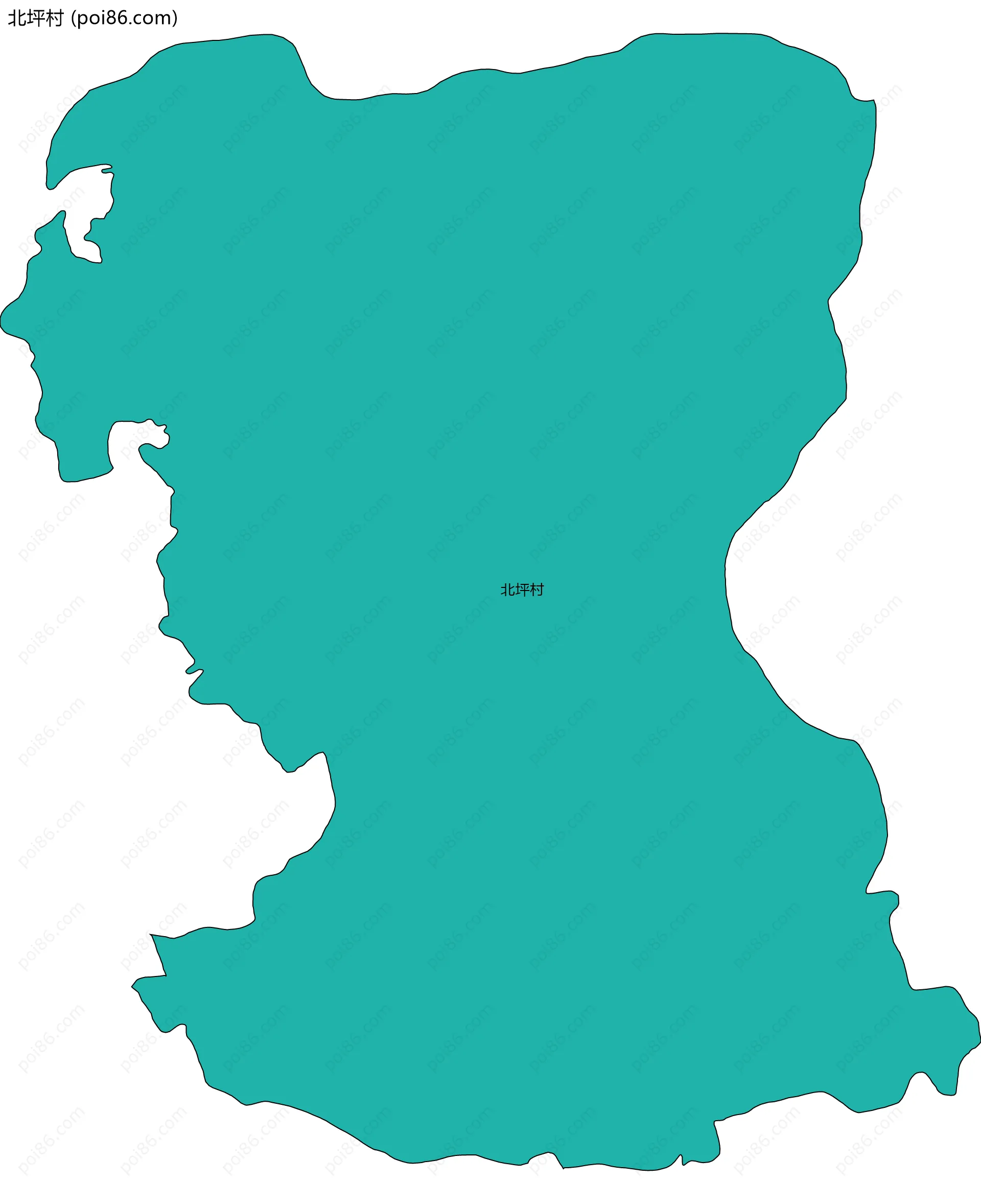 北坪村边界地图