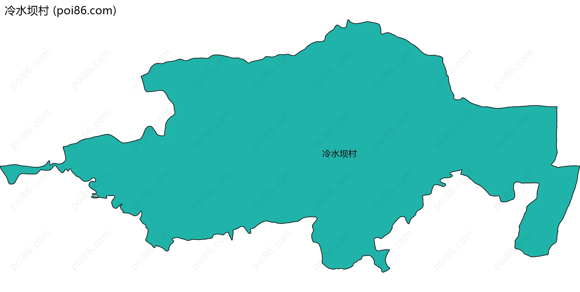 冷水坝村边界地图