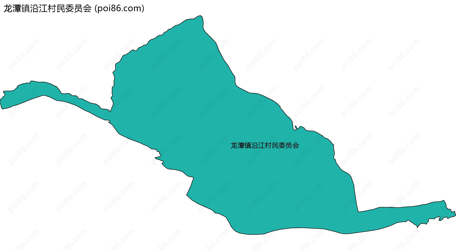 龙潭镇沿江村民委员会边界地图