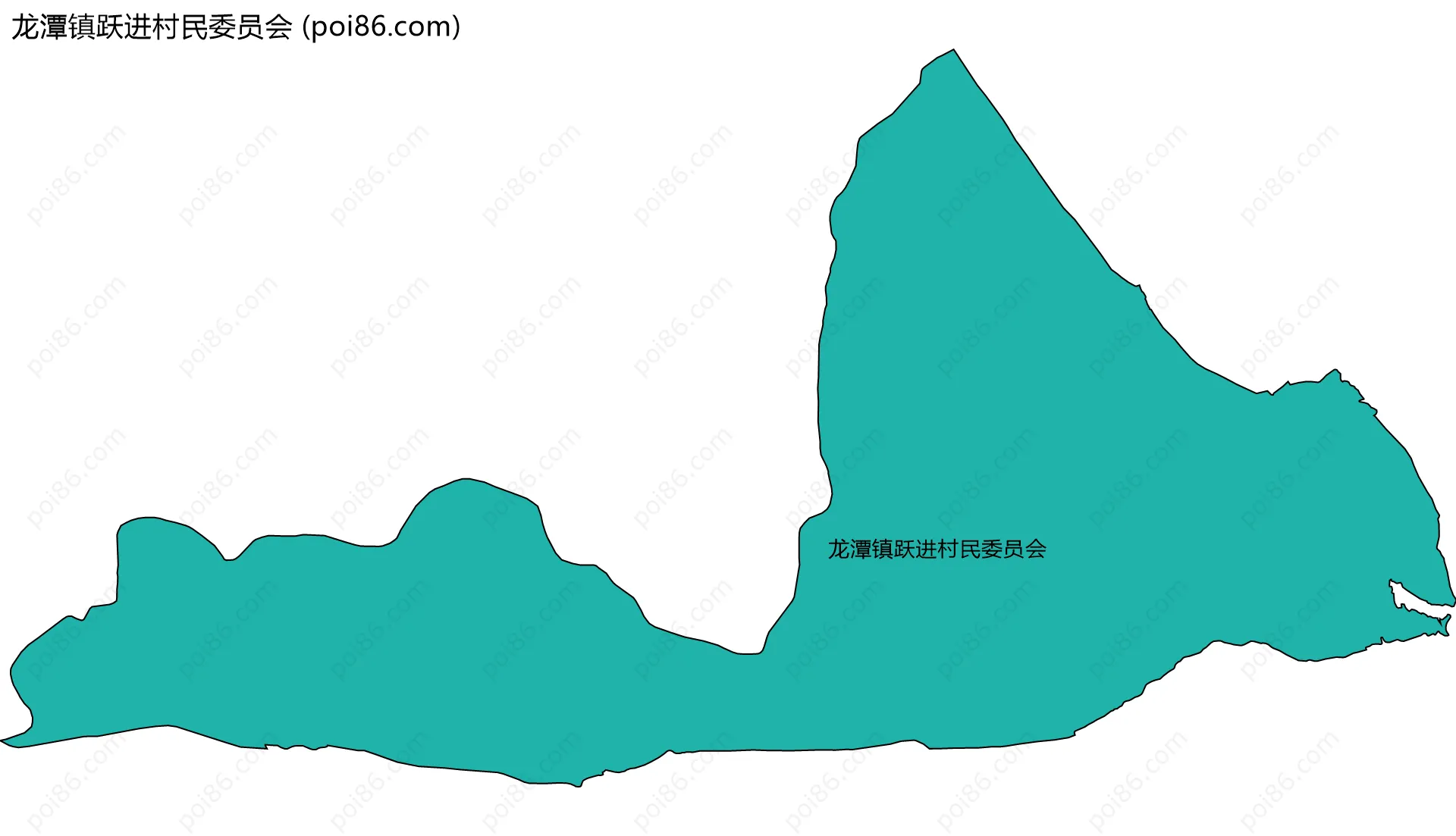 龙潭镇跃进村民委员会边界地图