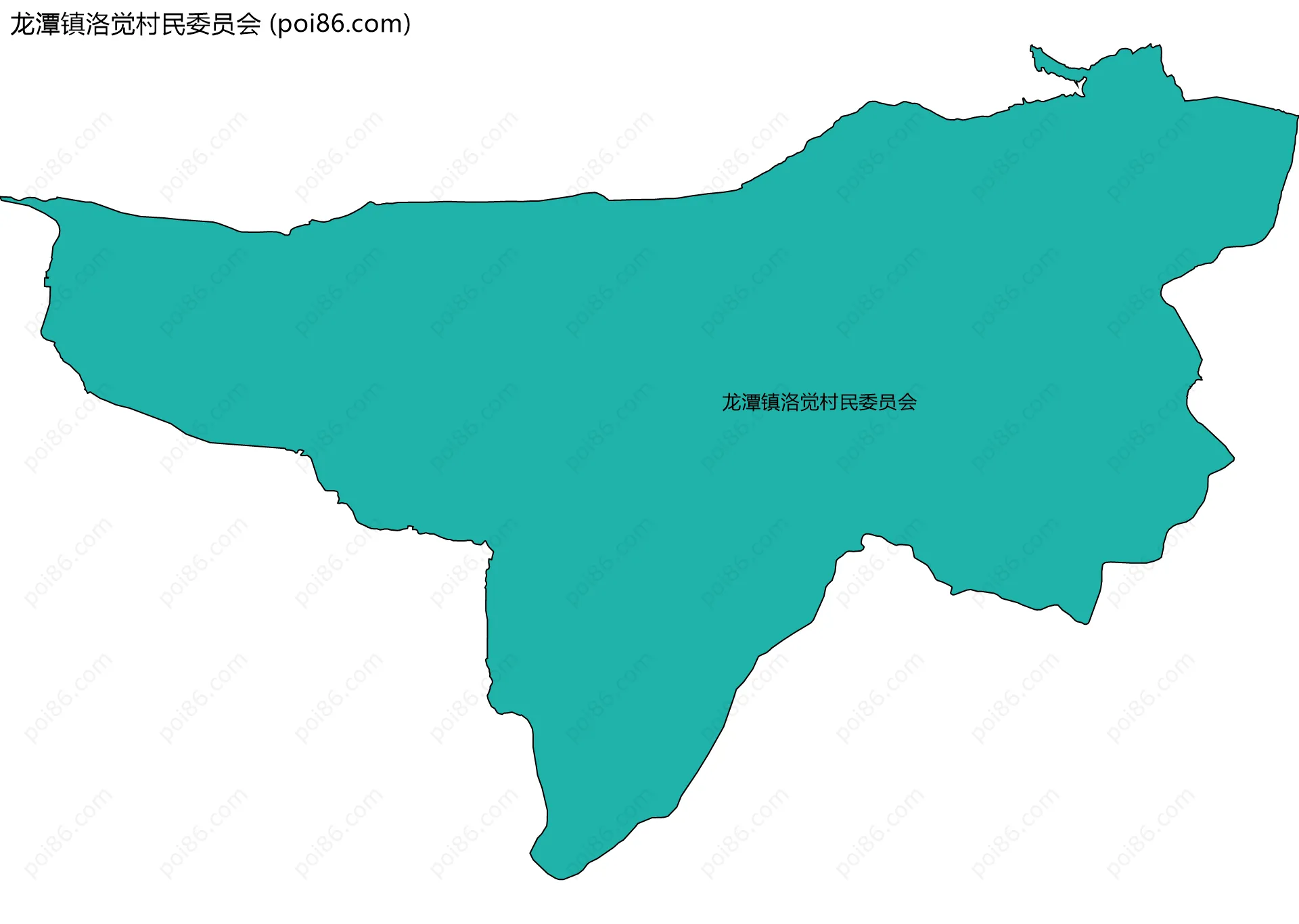 龙潭镇洛觉村民委员会边界地图