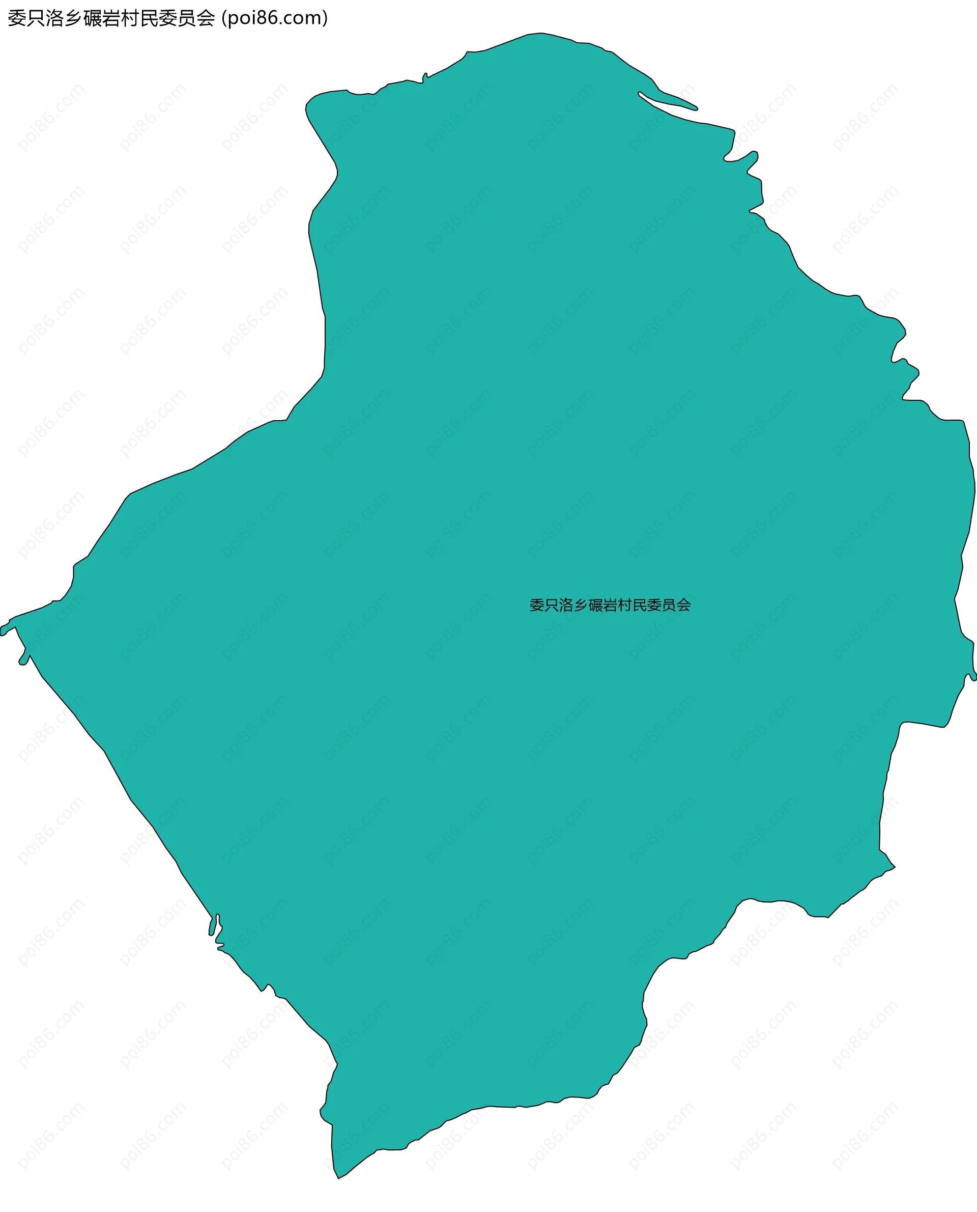 委只洛乡碾岩村民委员会边界地图