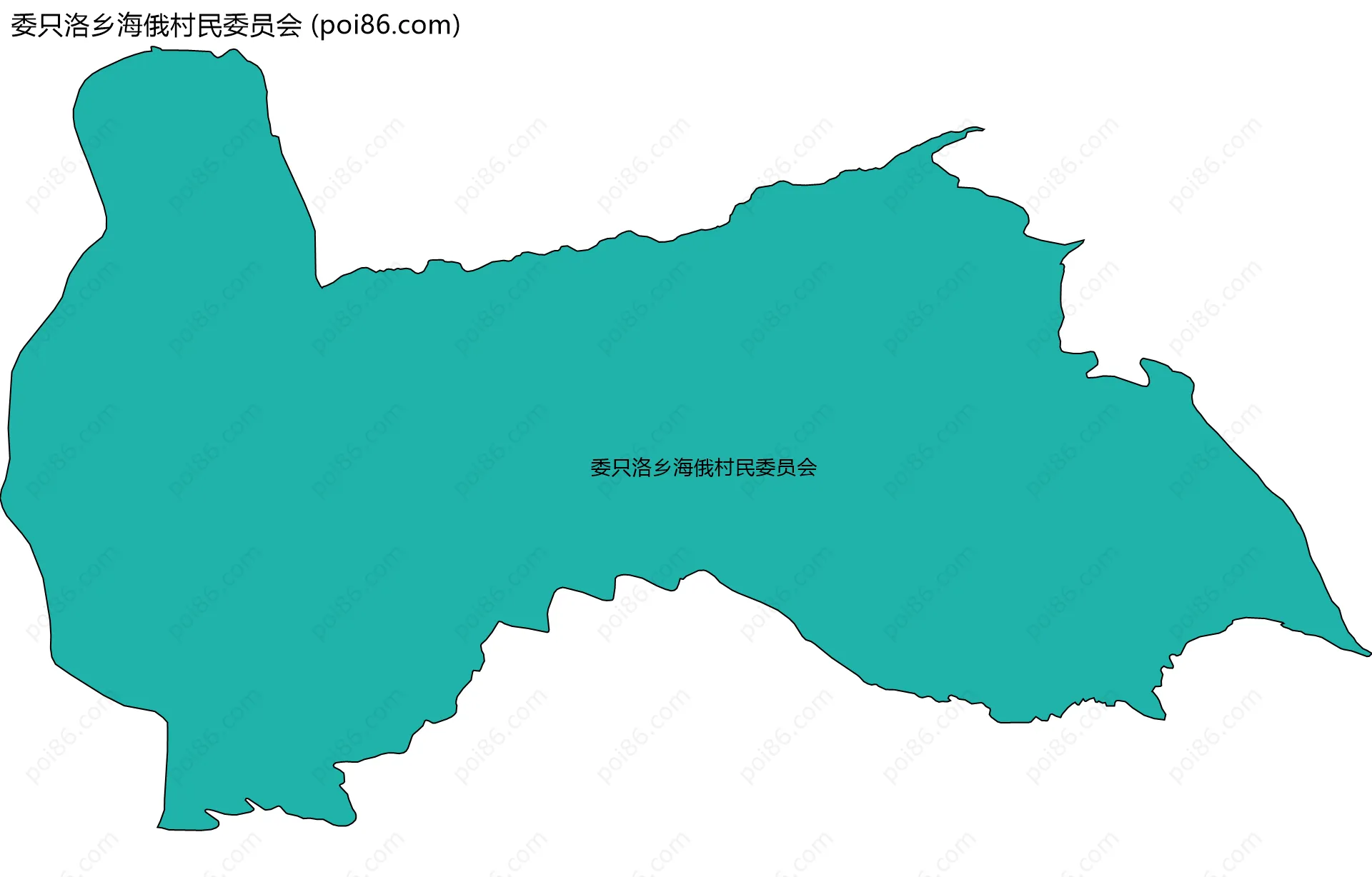 委只洛乡海俄村民委员会边界地图