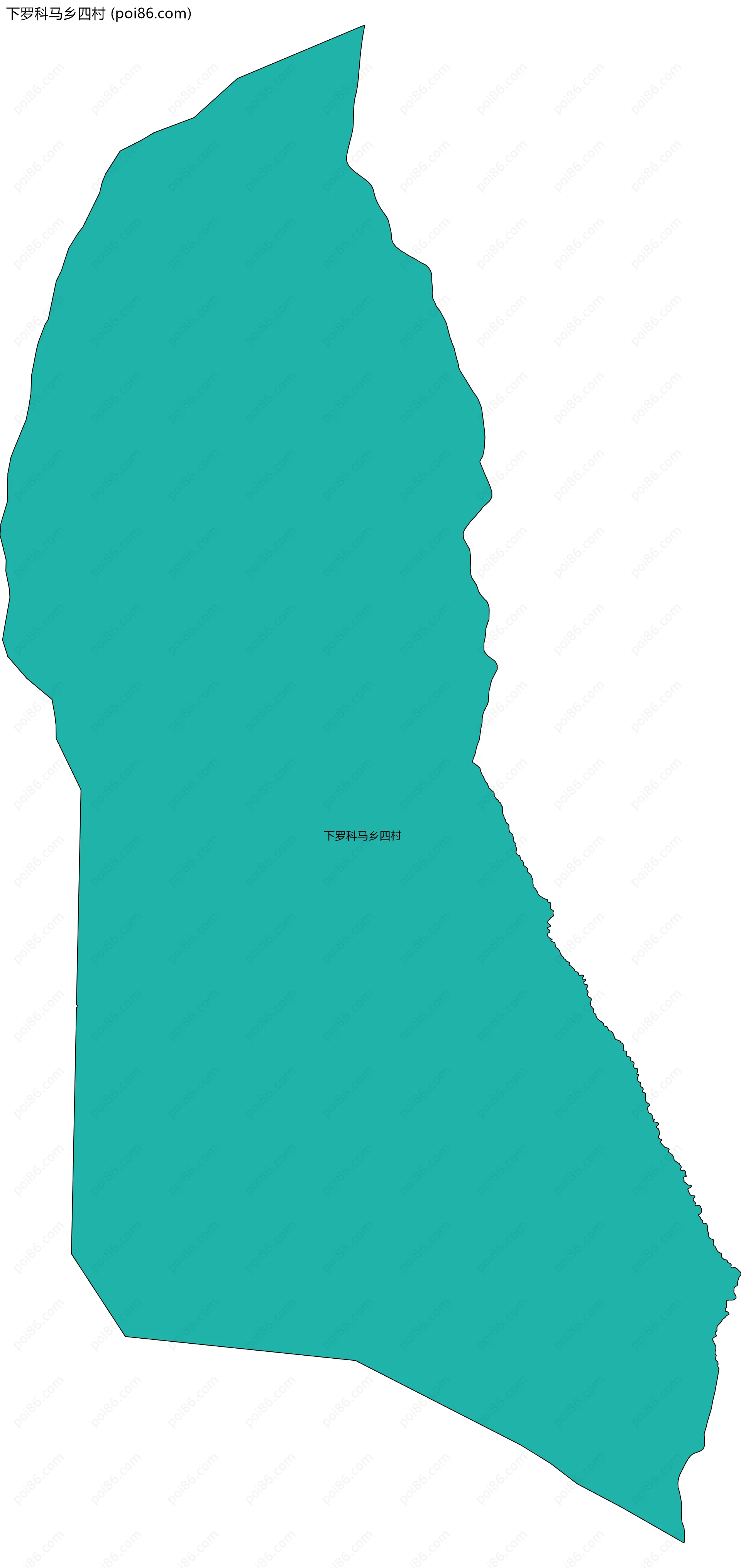 下罗科马乡四村边界地图