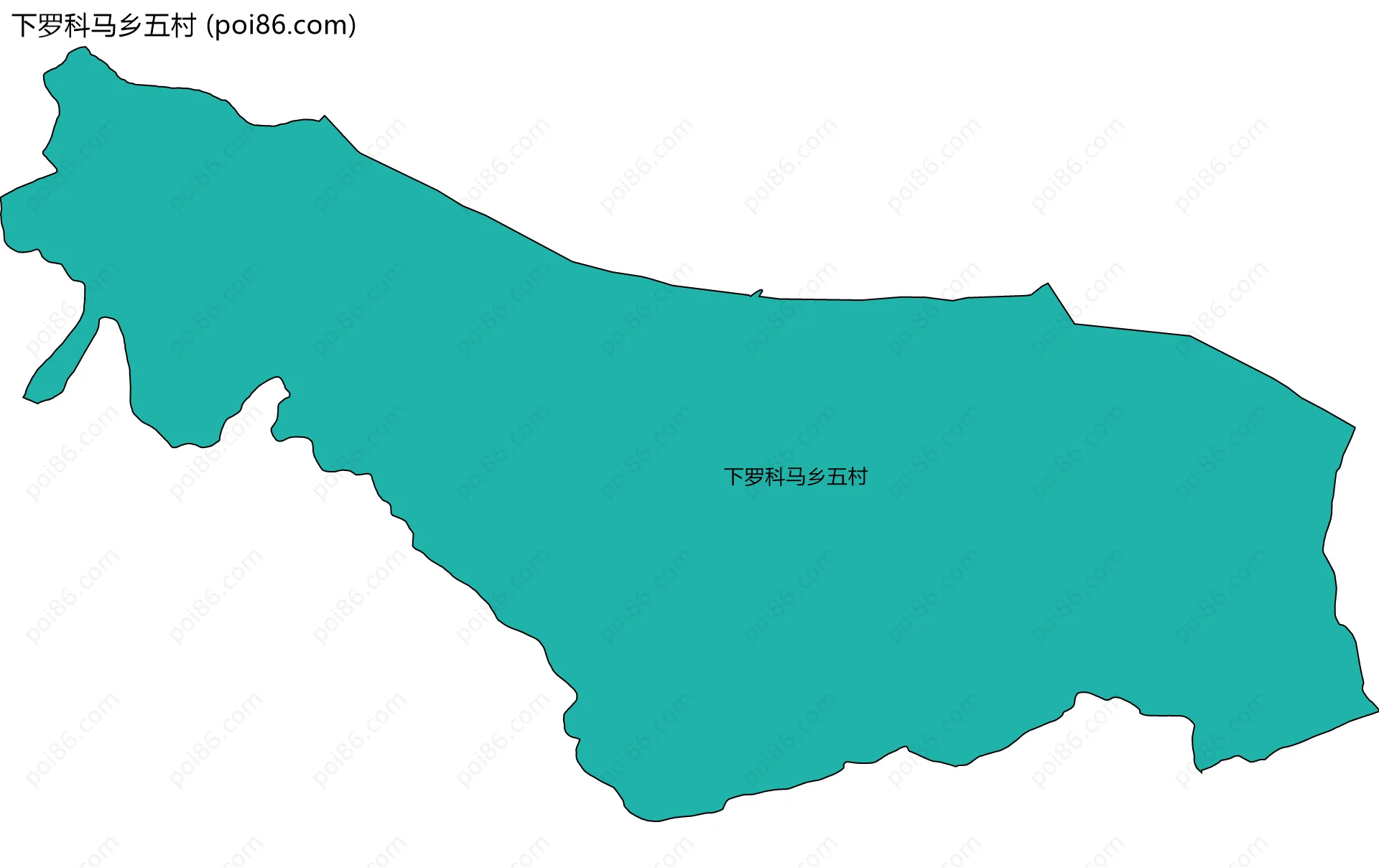 下罗科马乡五村边界地图