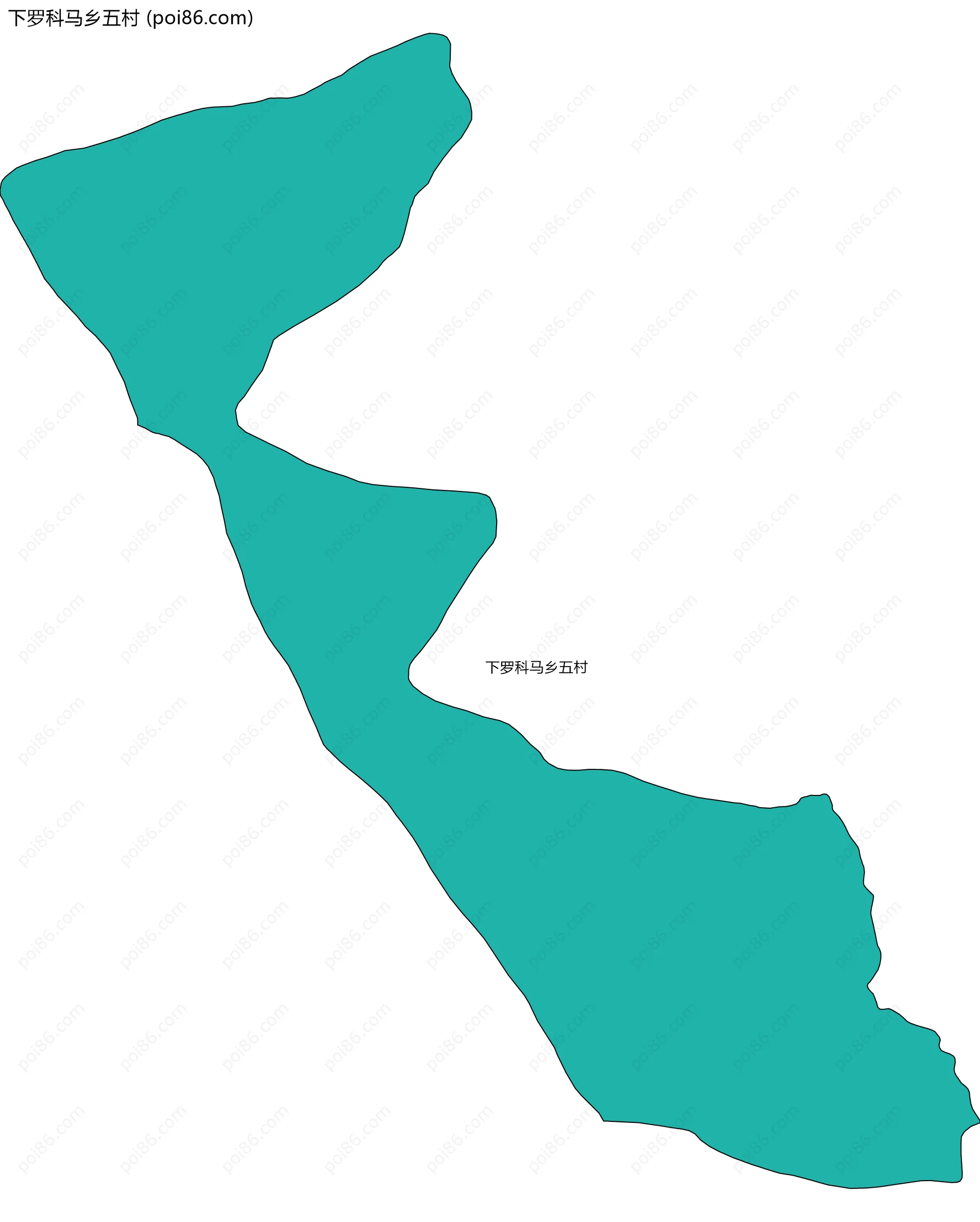 下罗科马乡五村边界地图