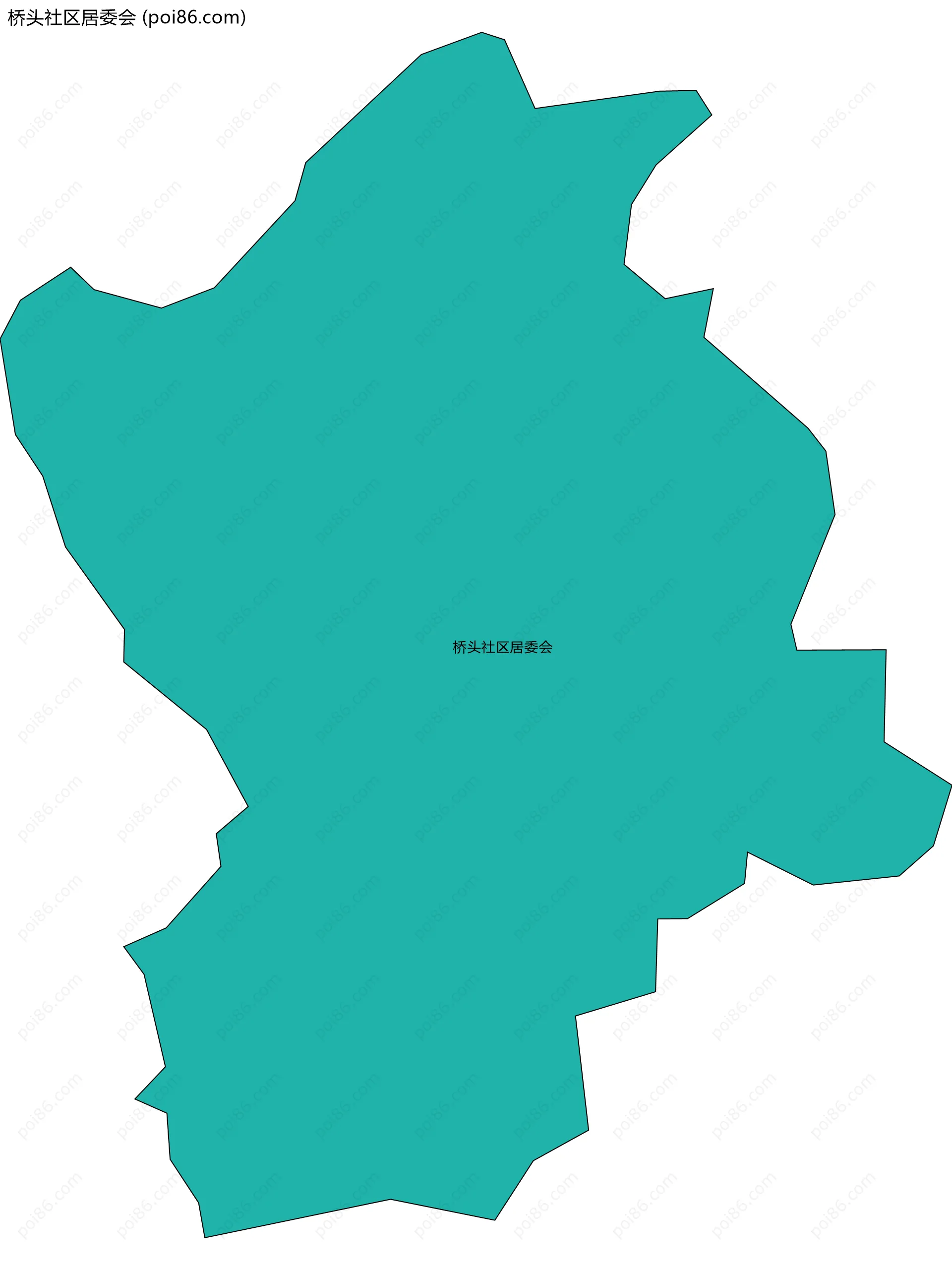 桥头社区居委会边界地图