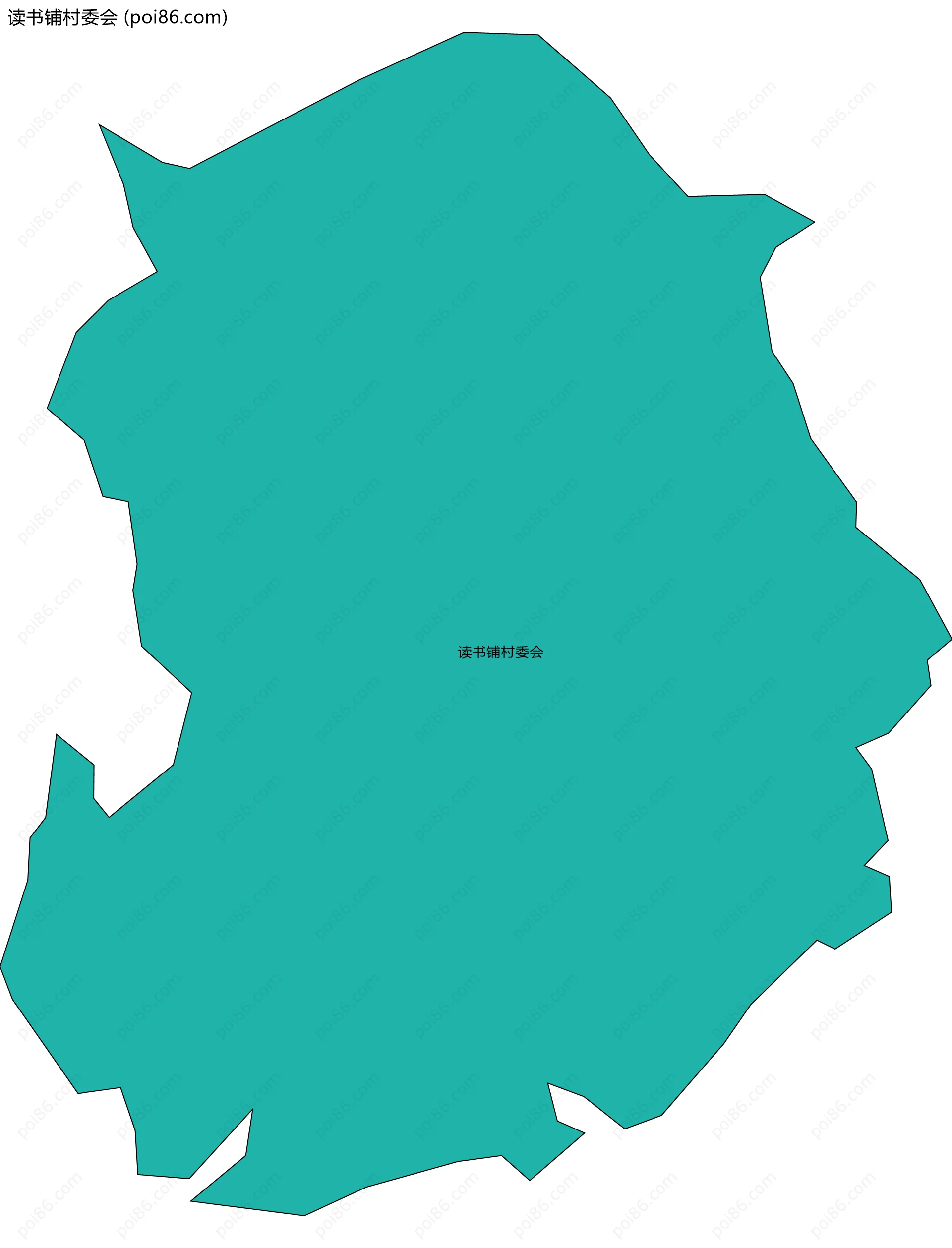 读书铺村委会边界地图