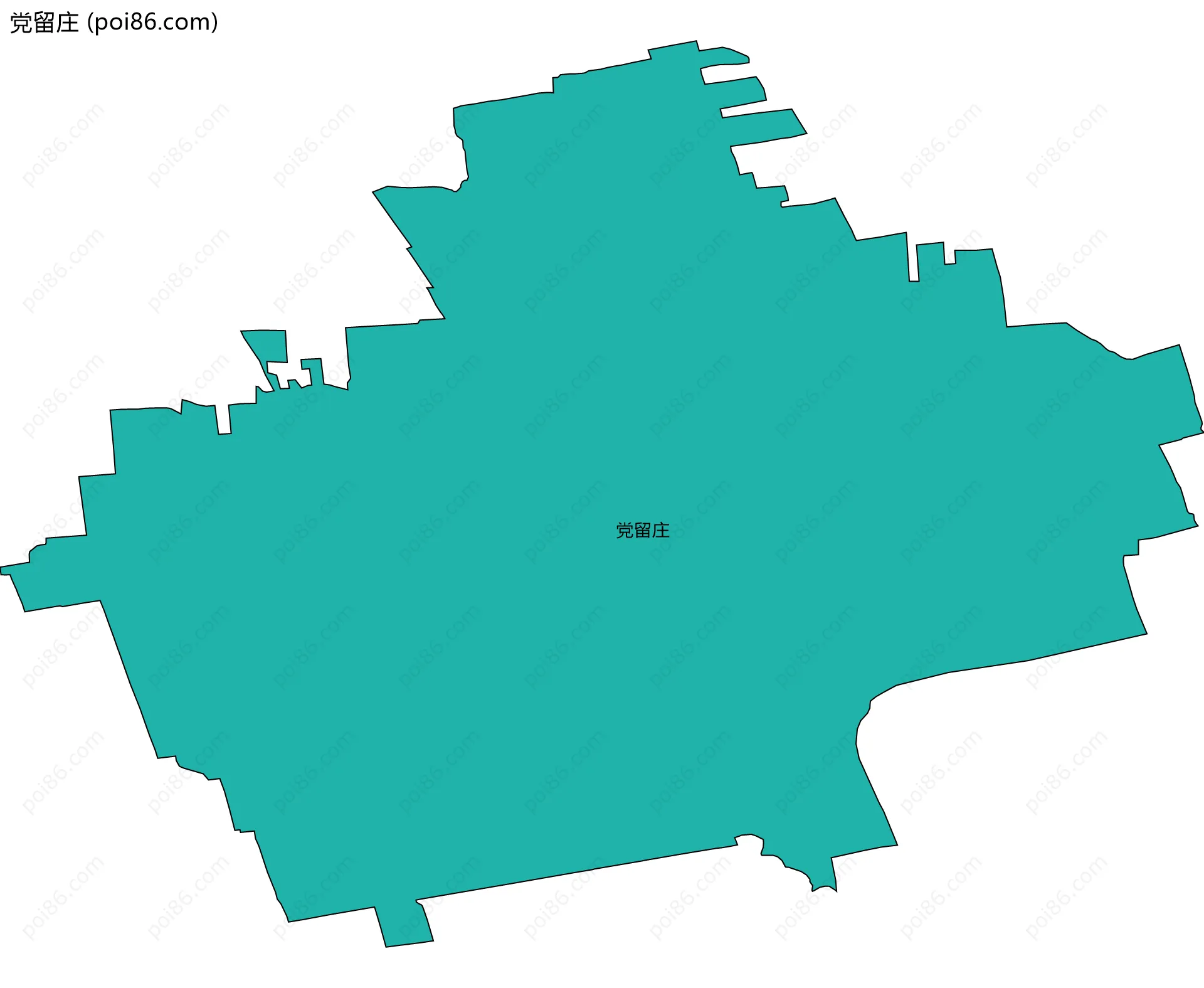 党留庄边界地图