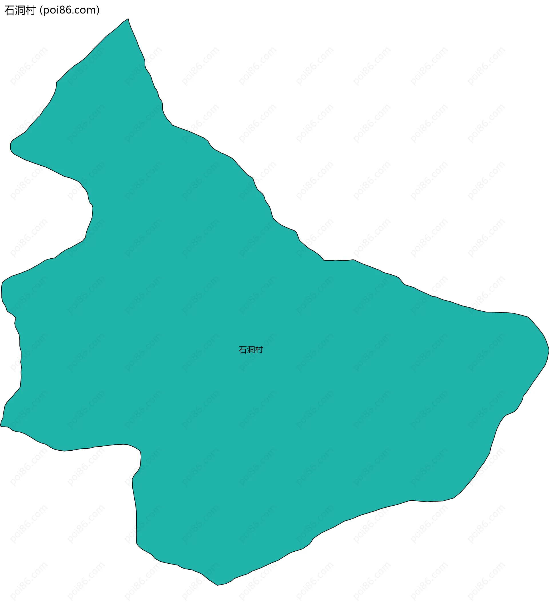 石洞村边界地图
