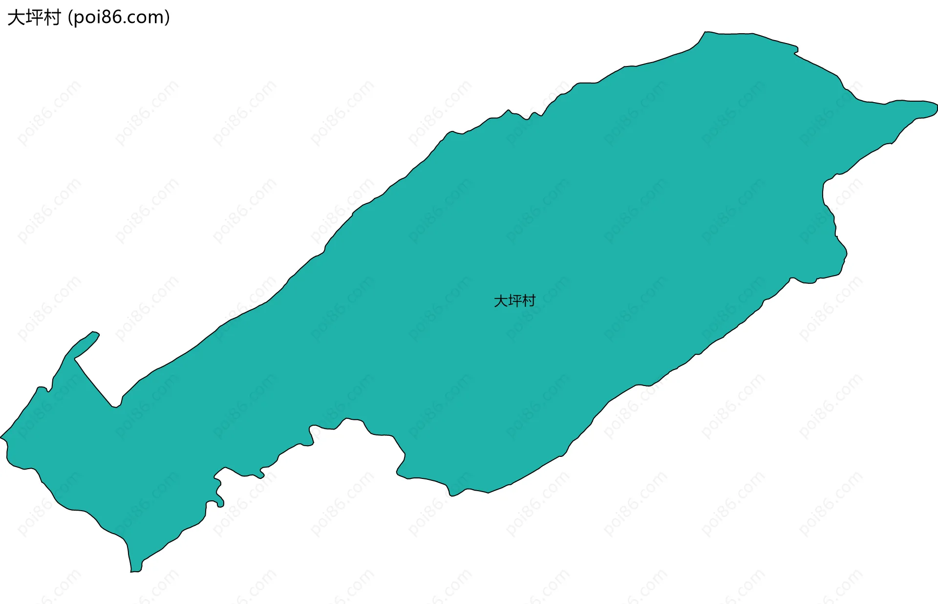 大坪村边界地图