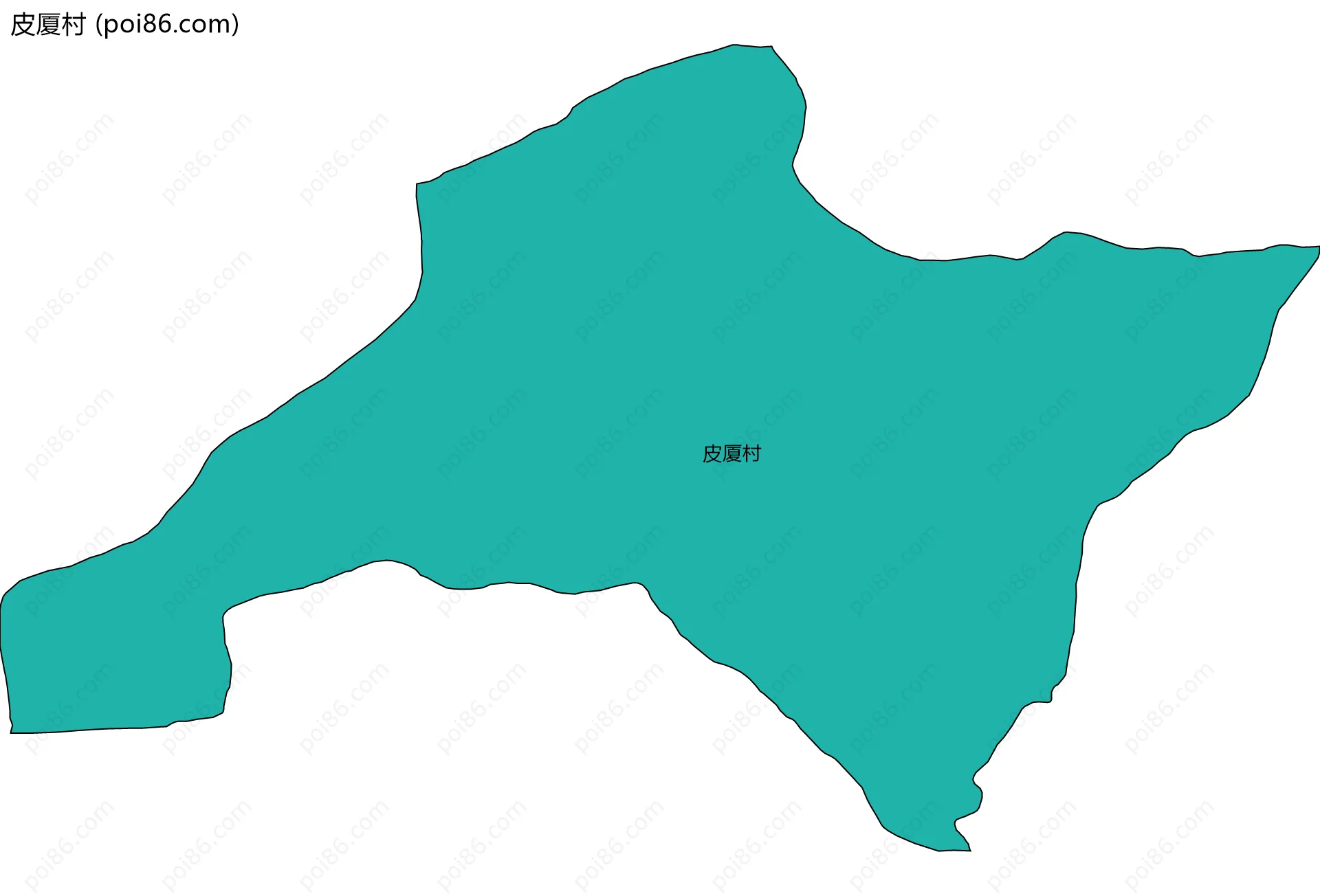 皮厦村边界地图