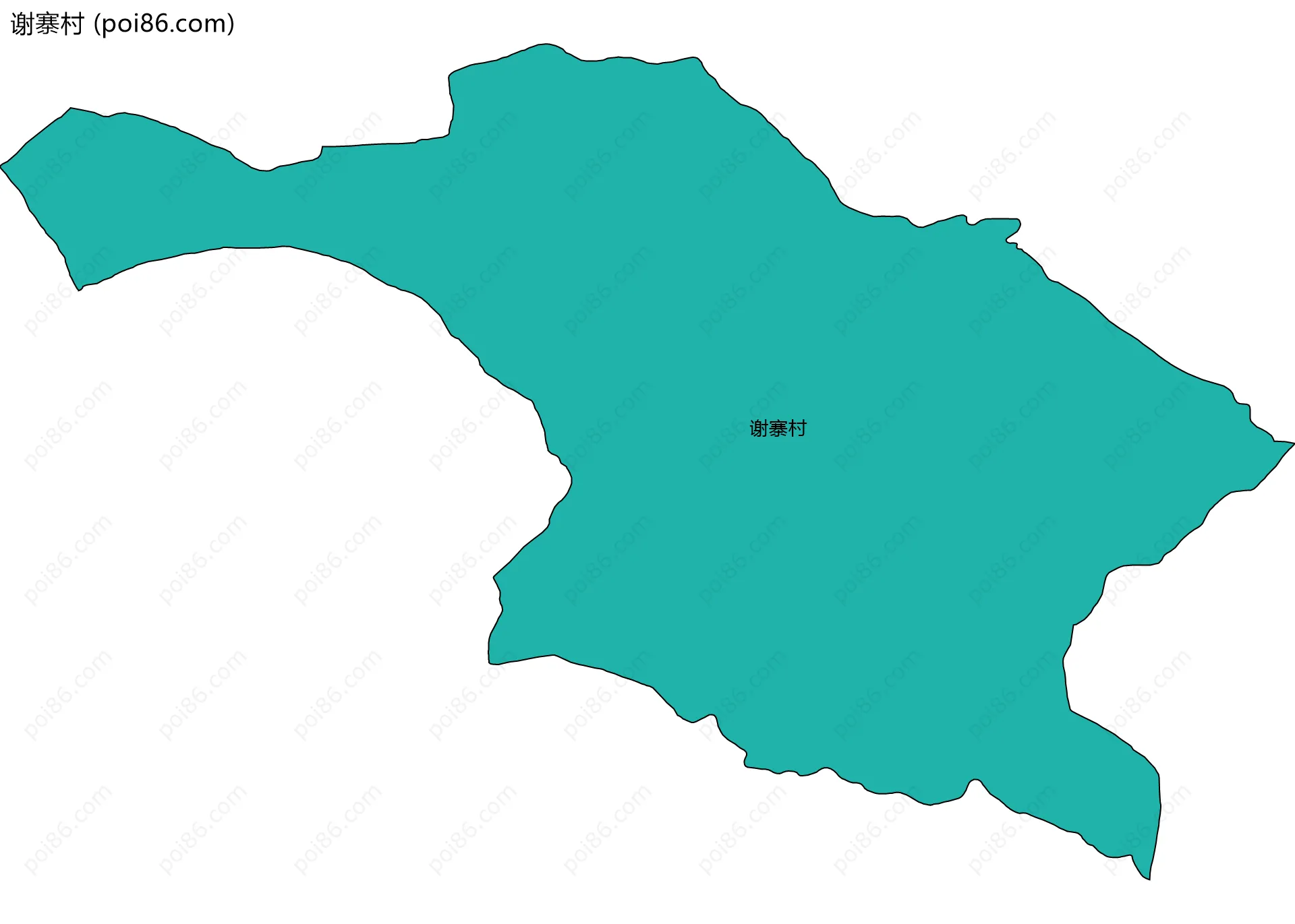 谢寨村边界地图