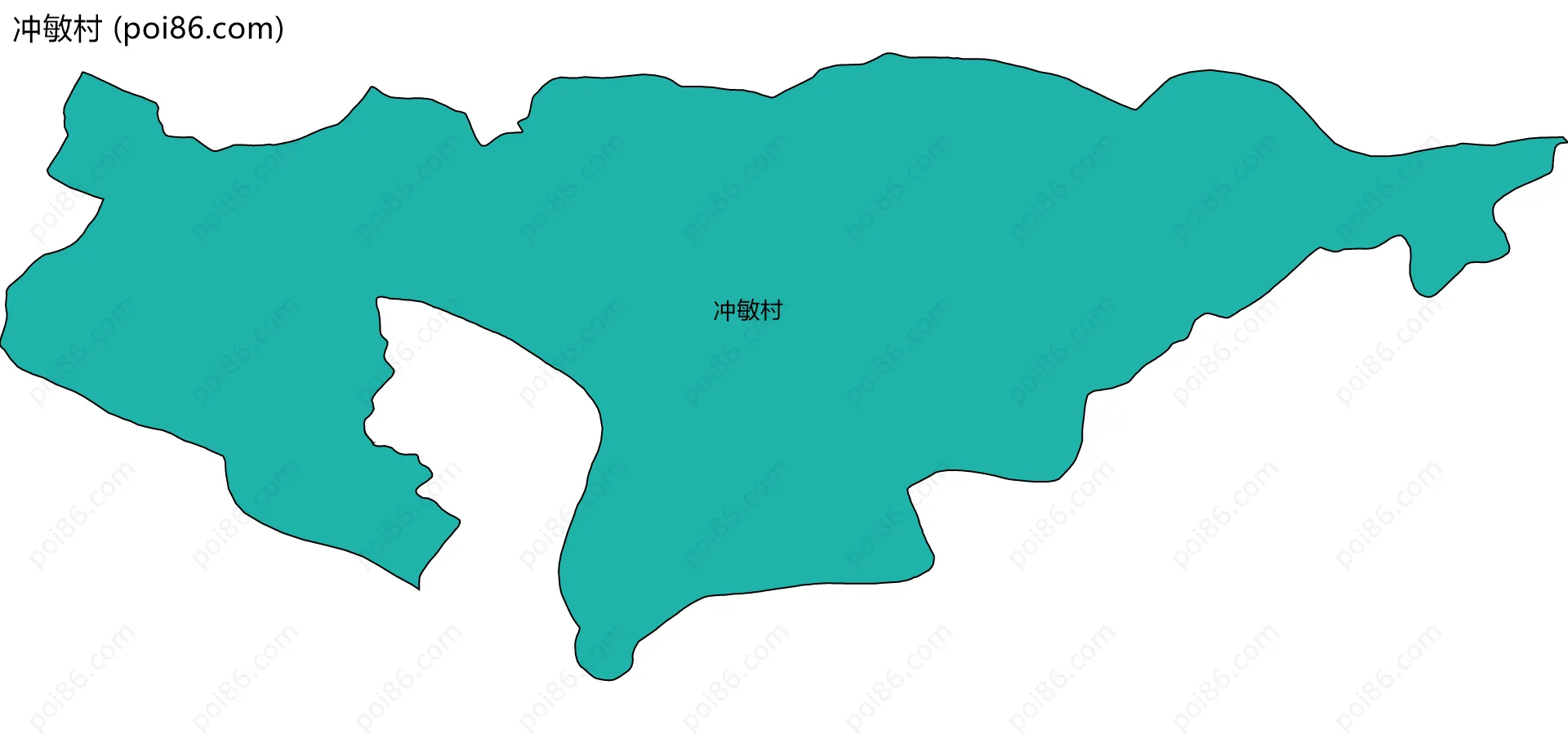冲敏村边界地图