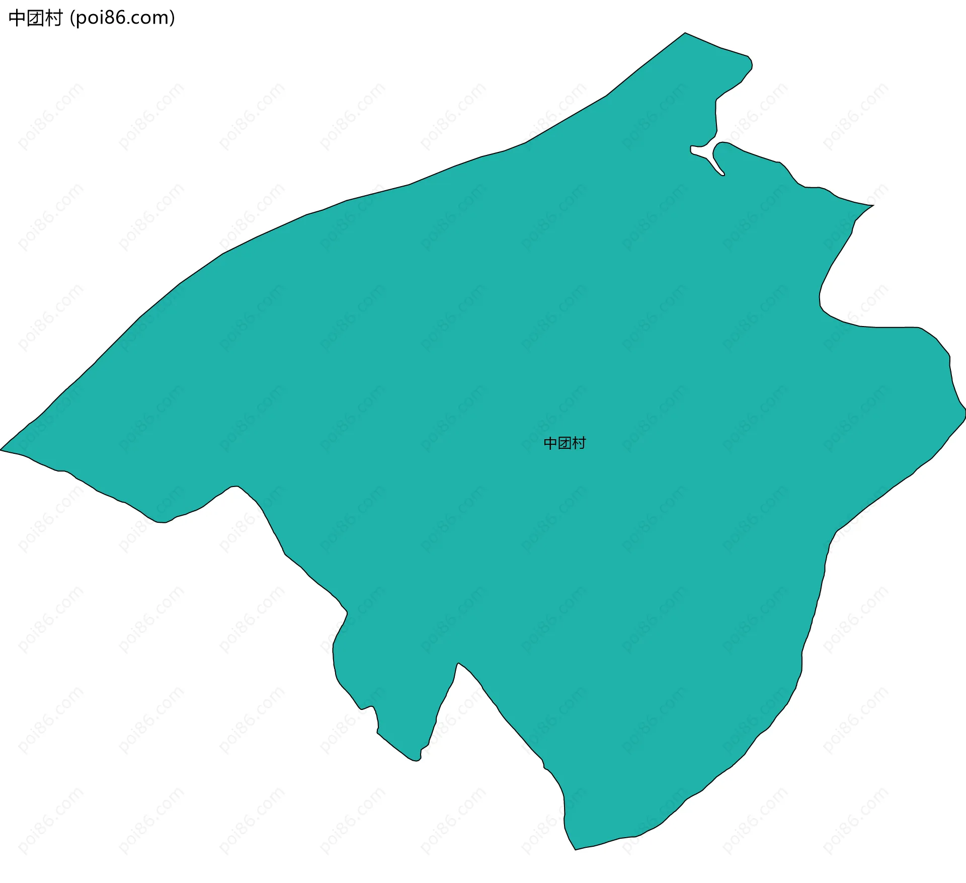 中团村边界地图