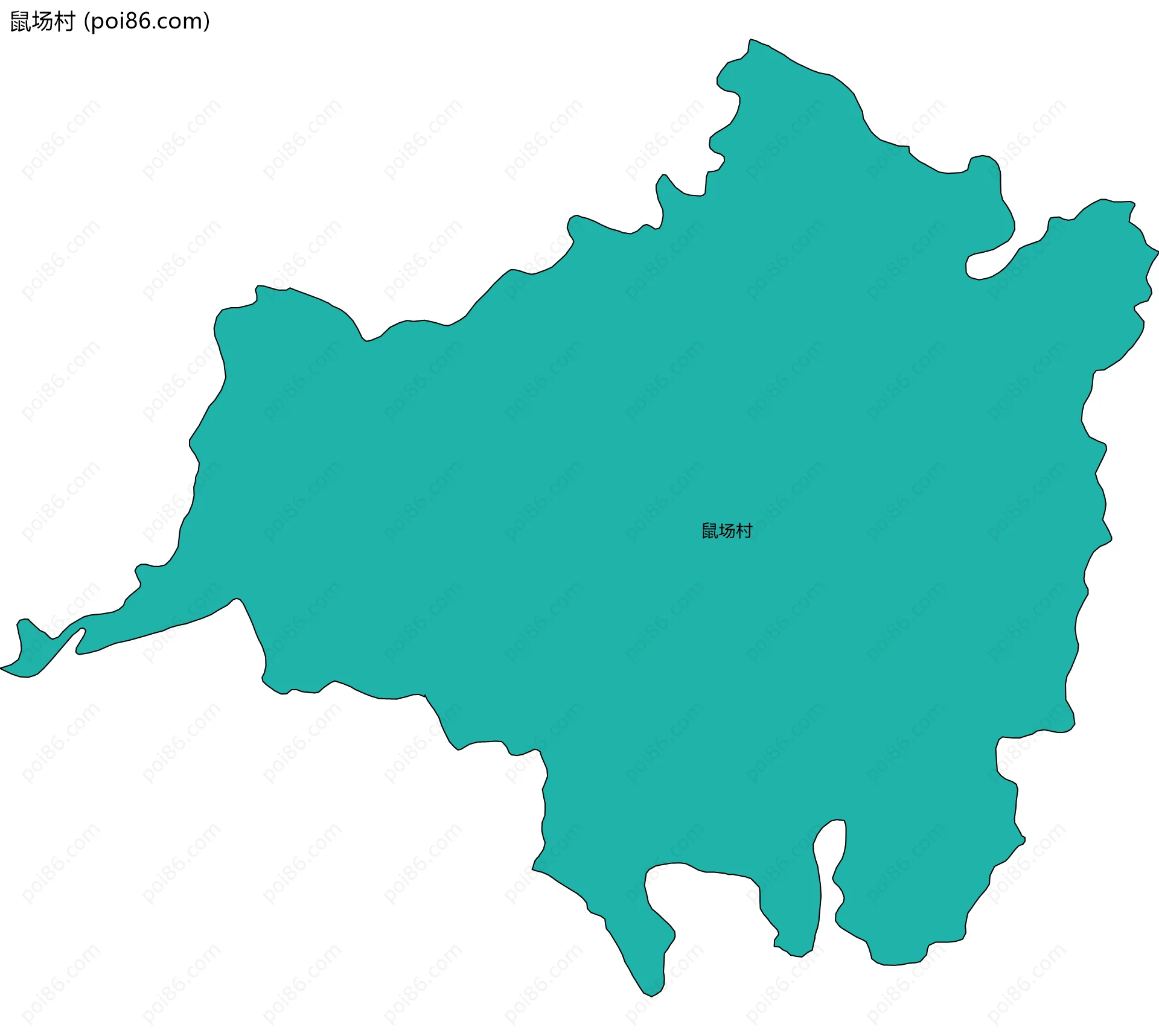 鼠场村边界地图