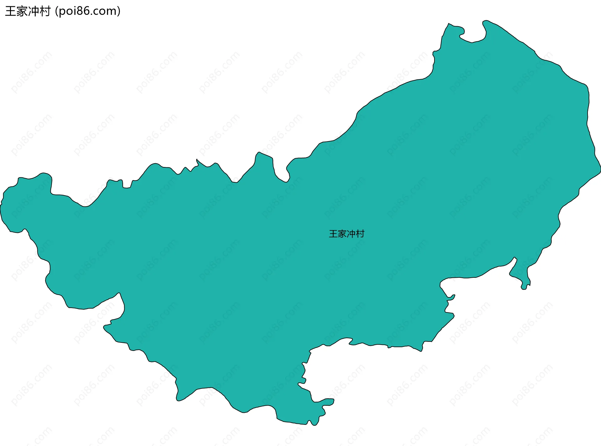 王家冲村边界地图