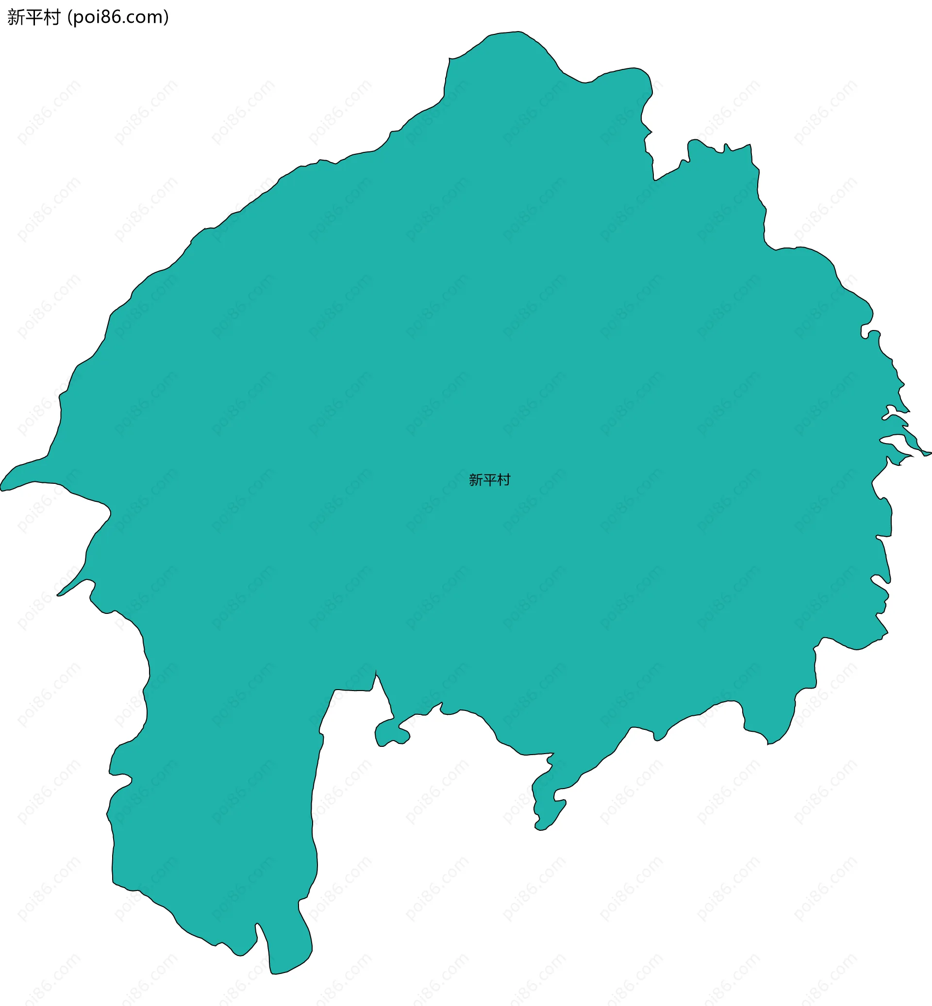 新平村边界地图