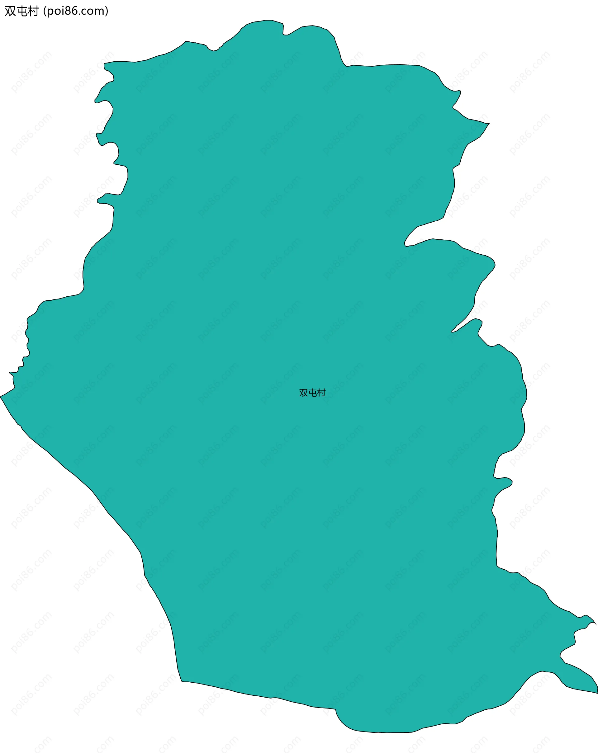 双屯村边界地图