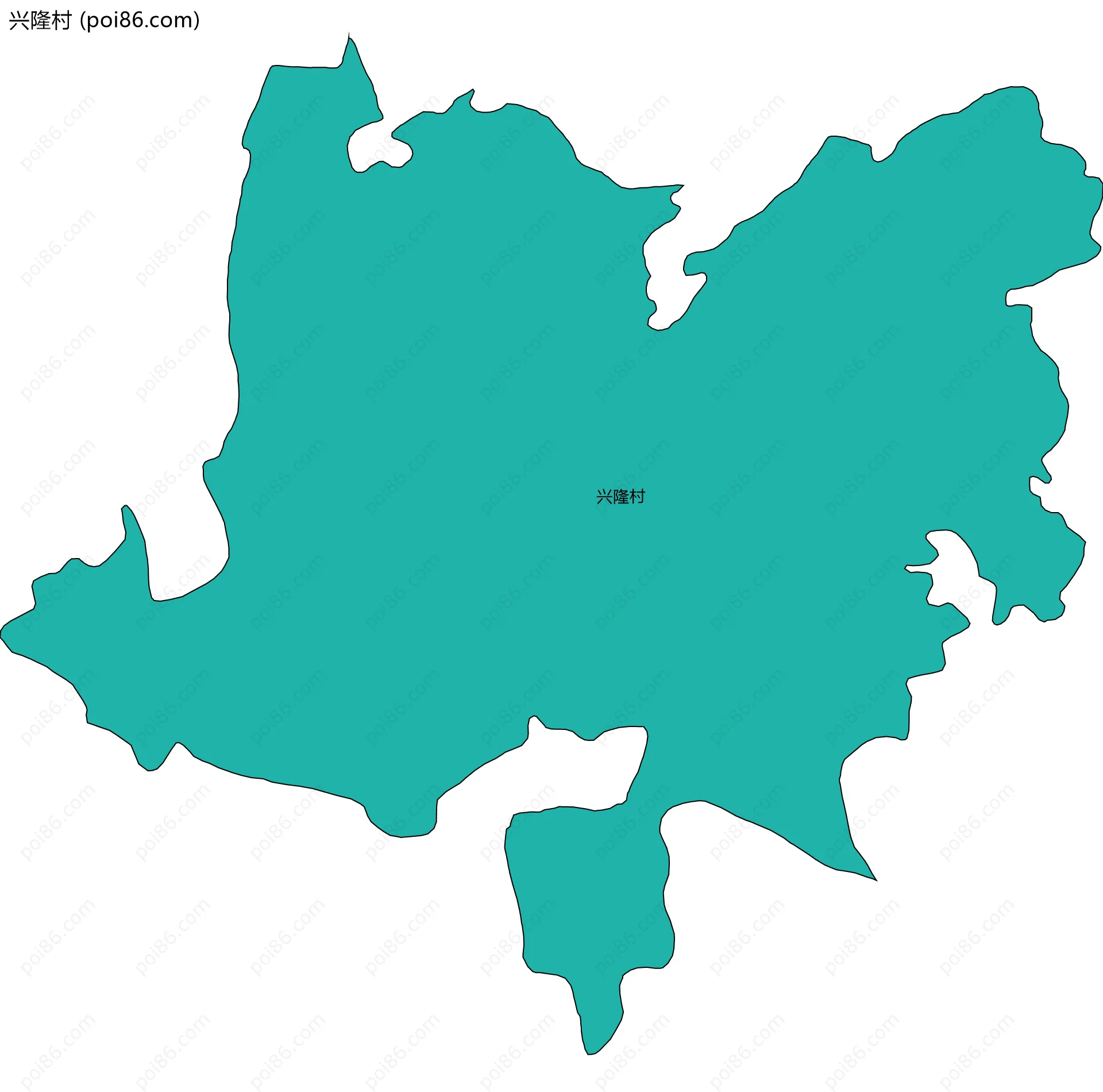 兴隆村边界地图