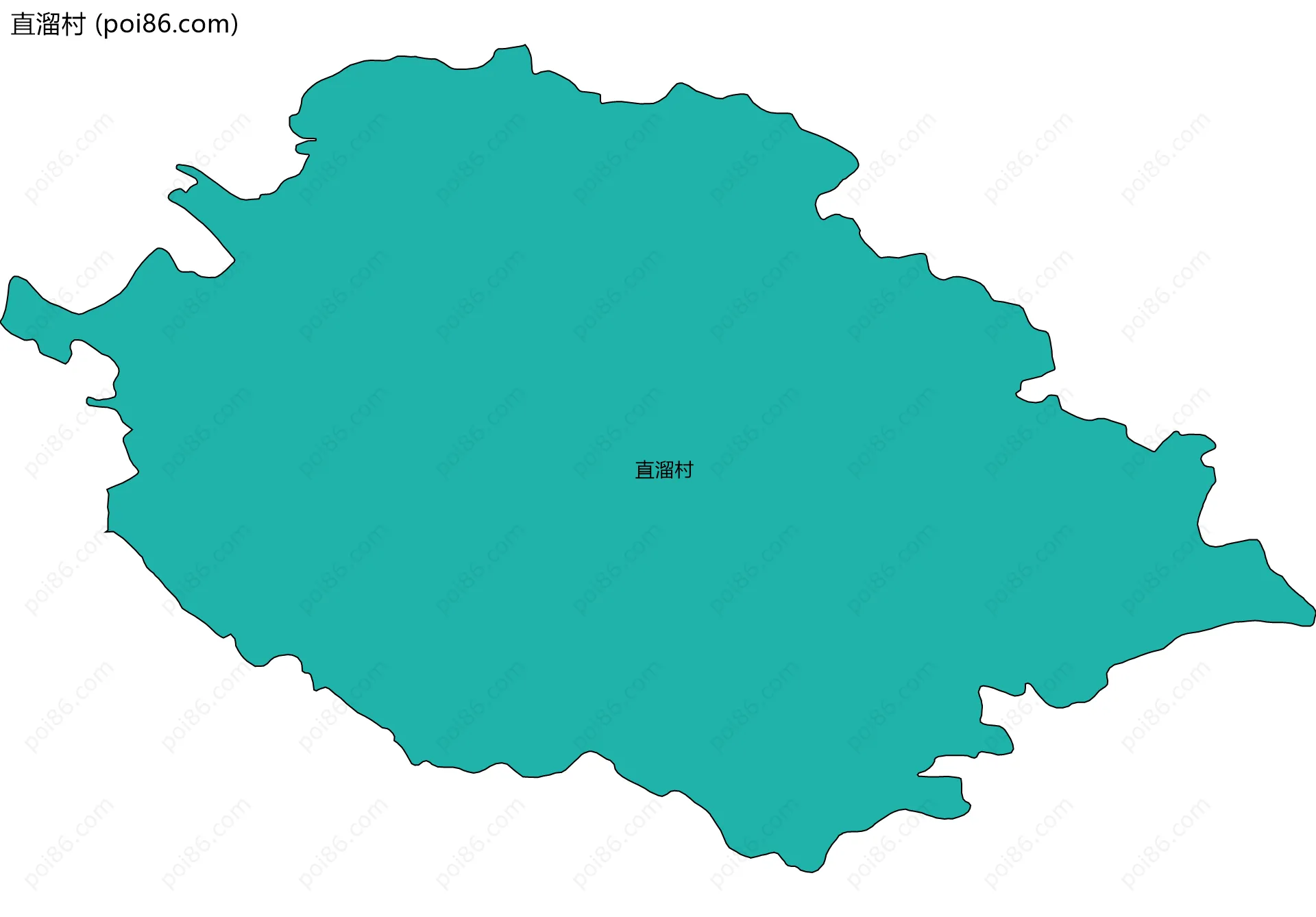 直溜村边界地图