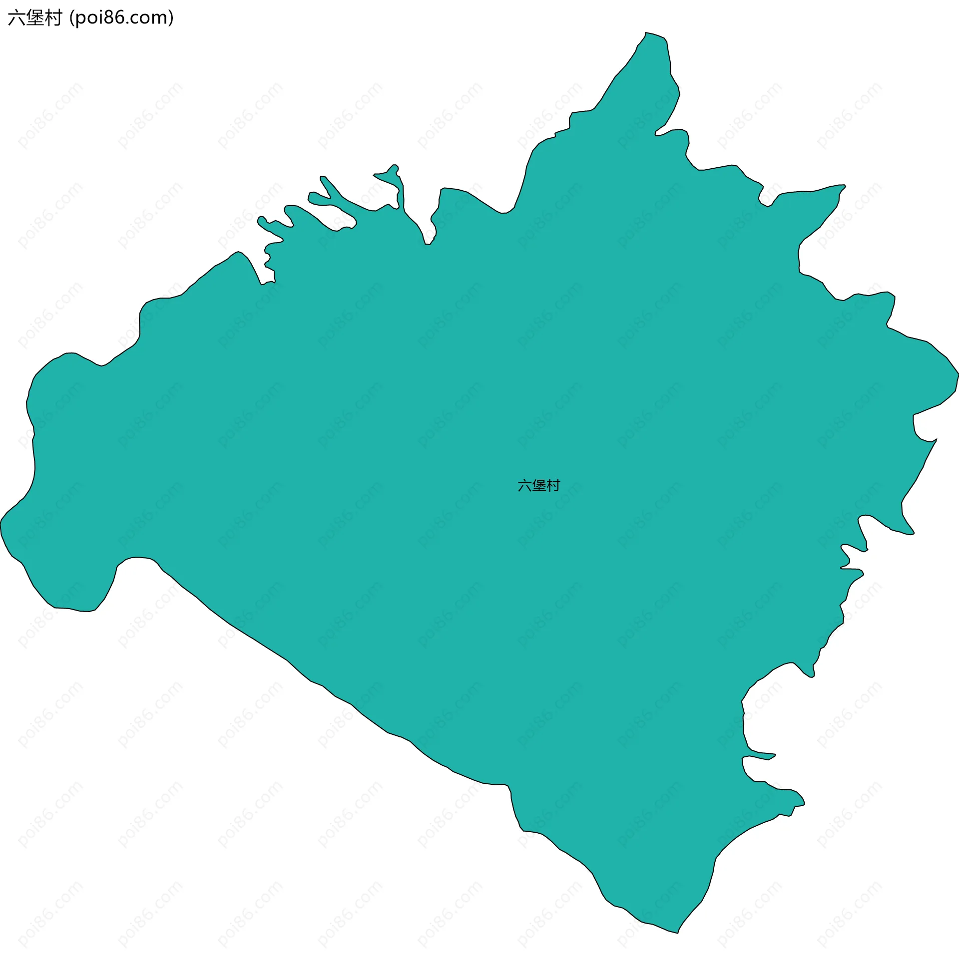 六堡村边界地图