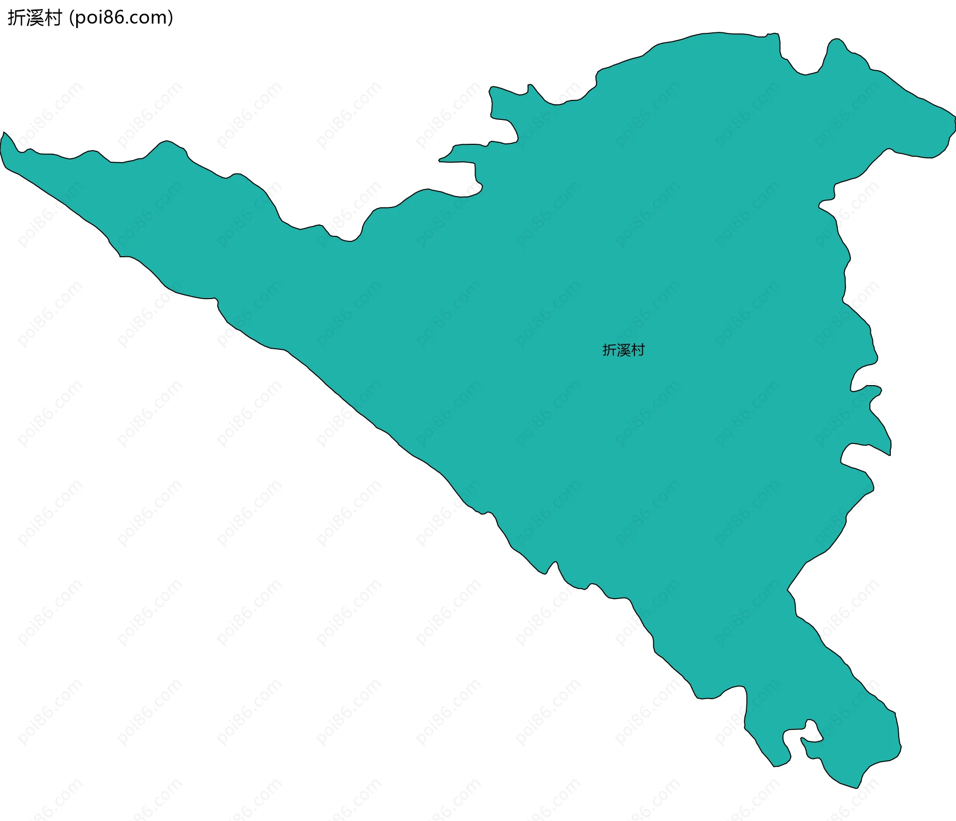 折溪村边界地图