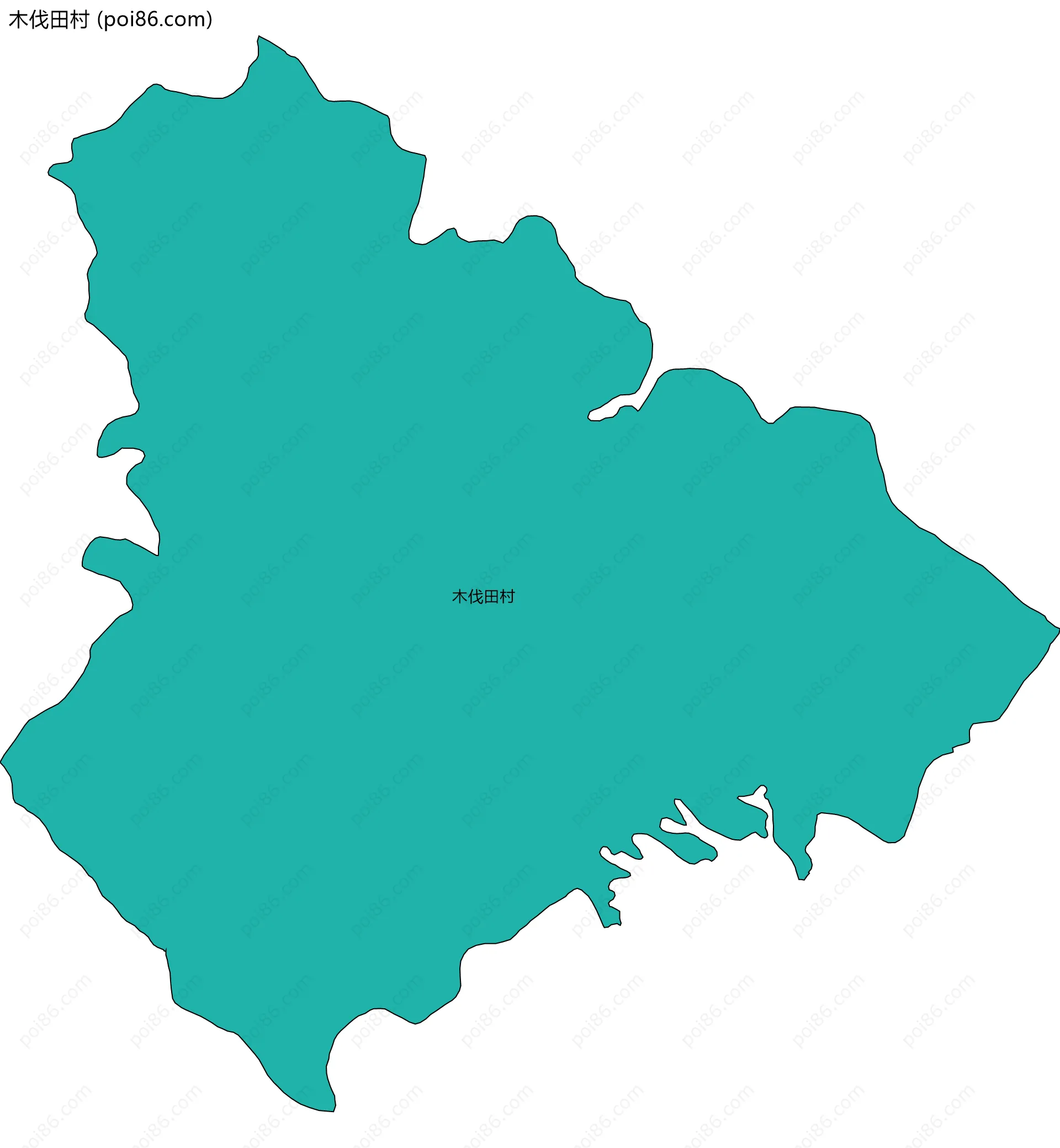 木伐田村边界地图
