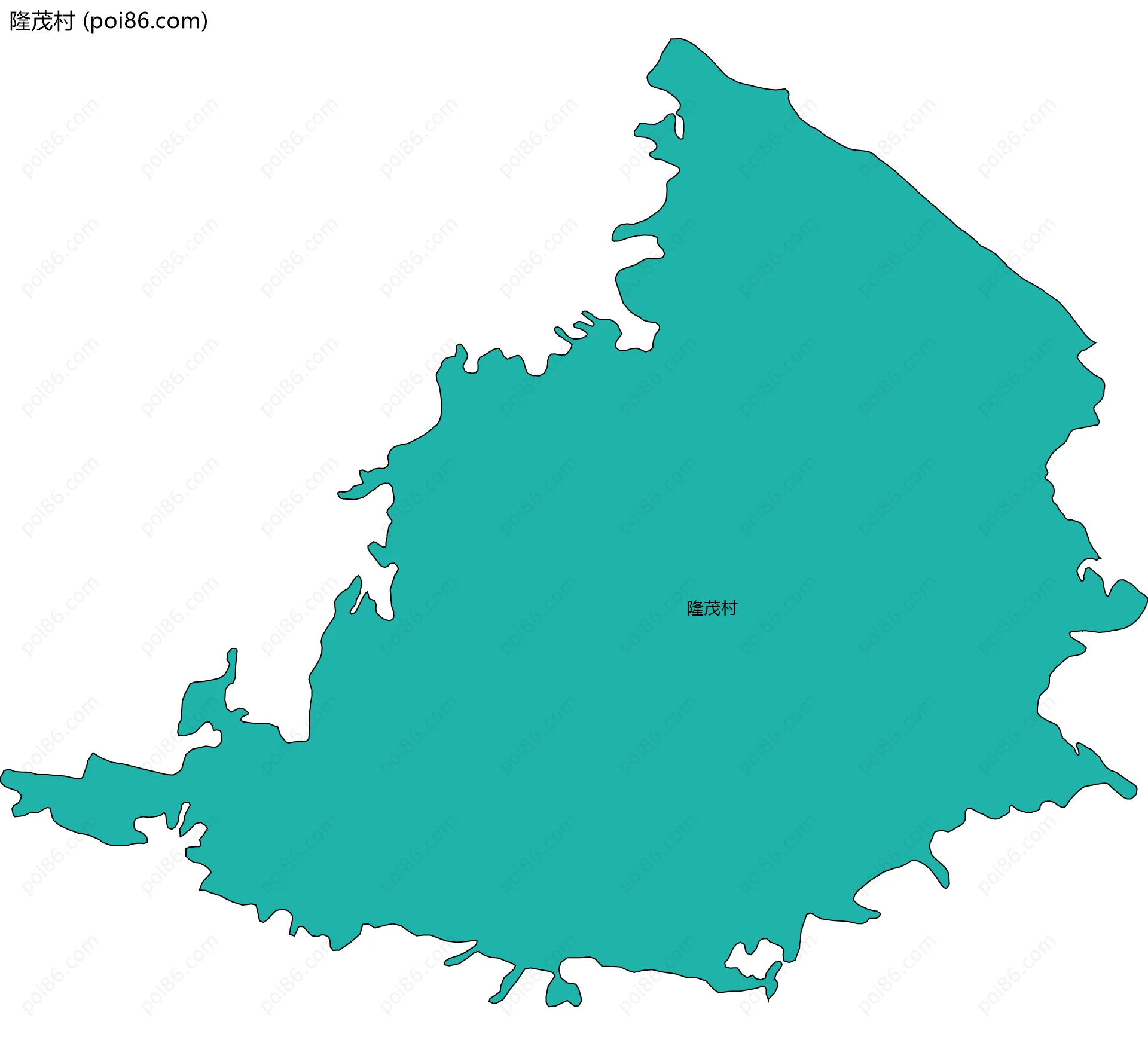 隆茂村边界地图
