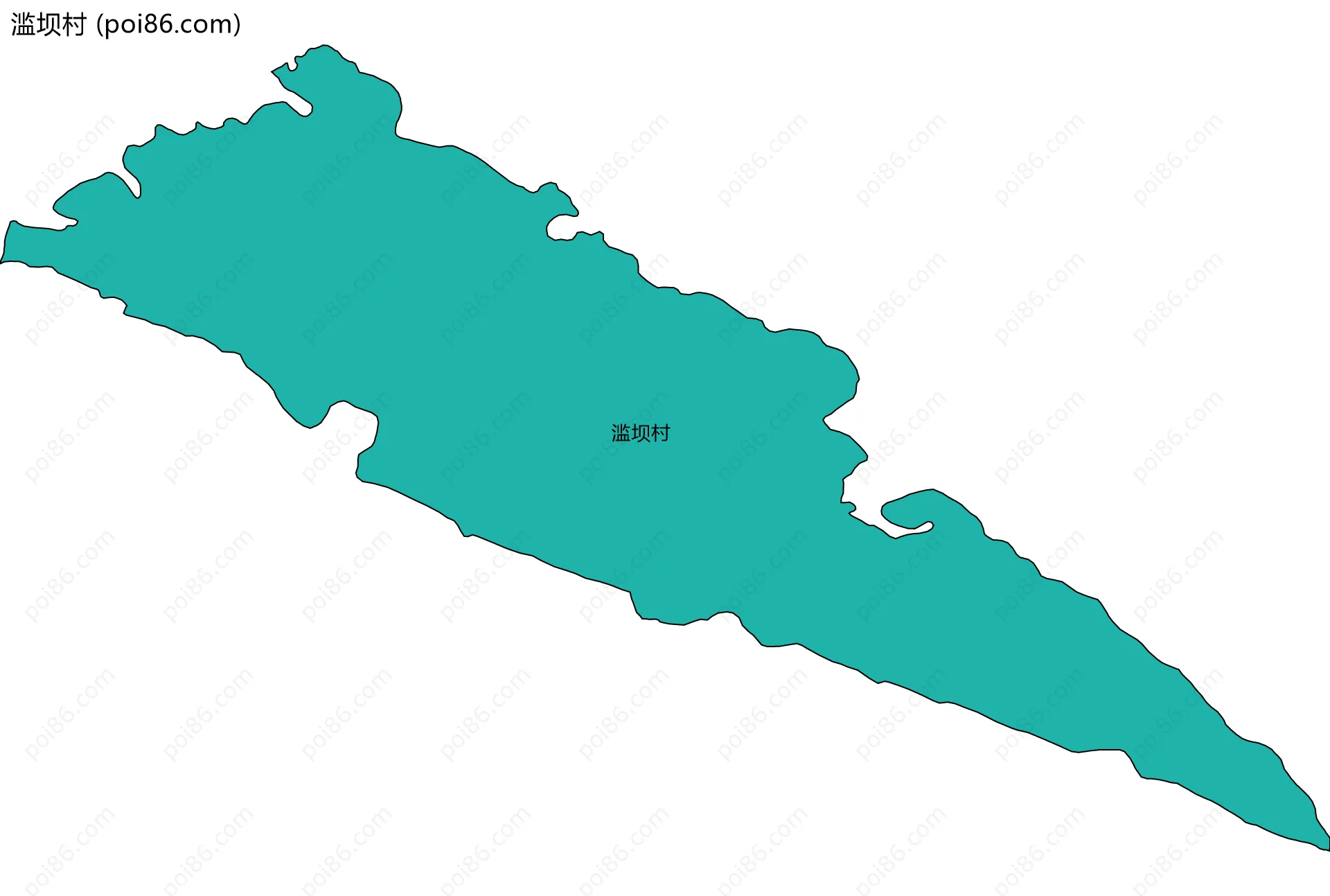滥坝村边界地图