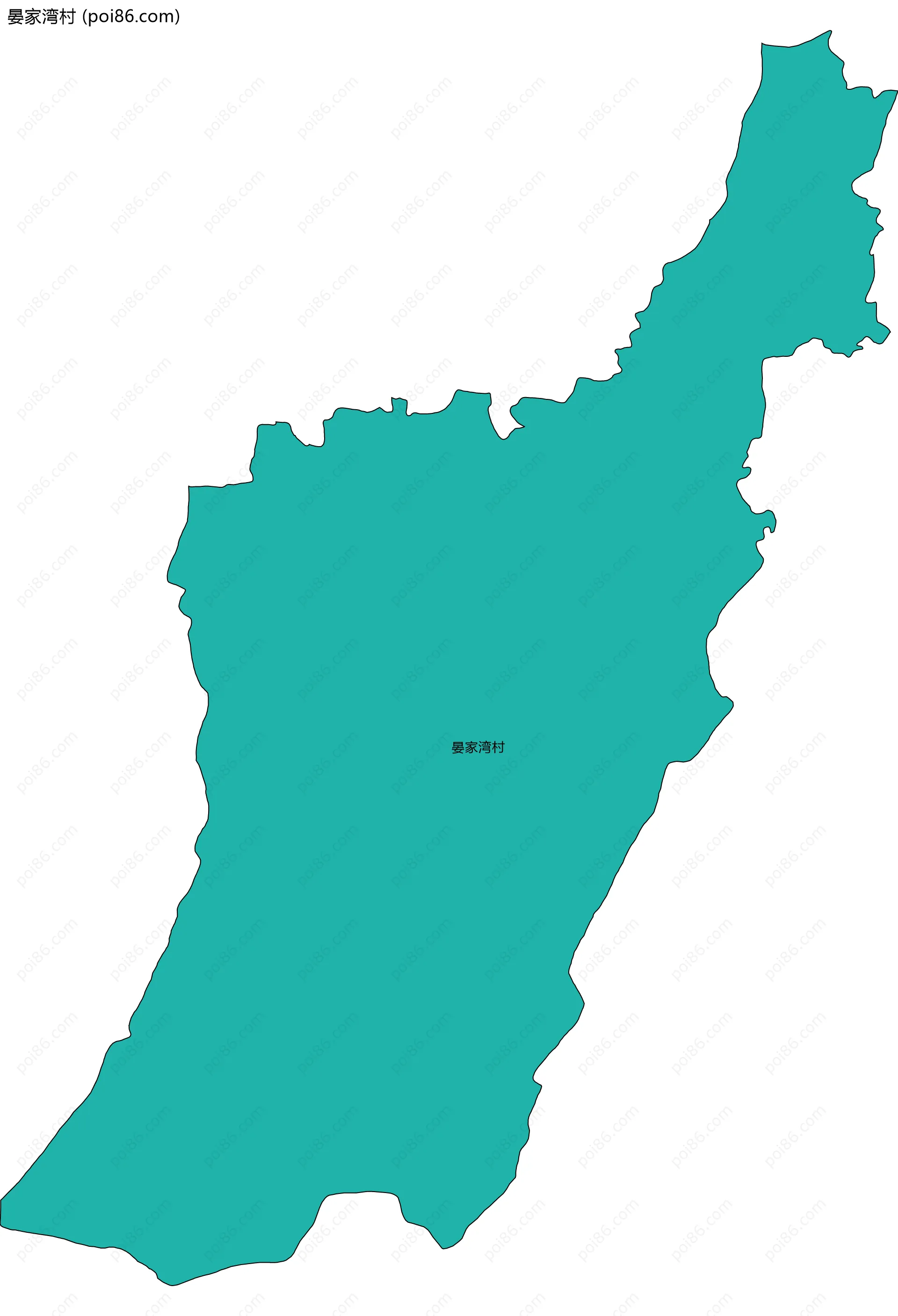 晏家湾村边界地图