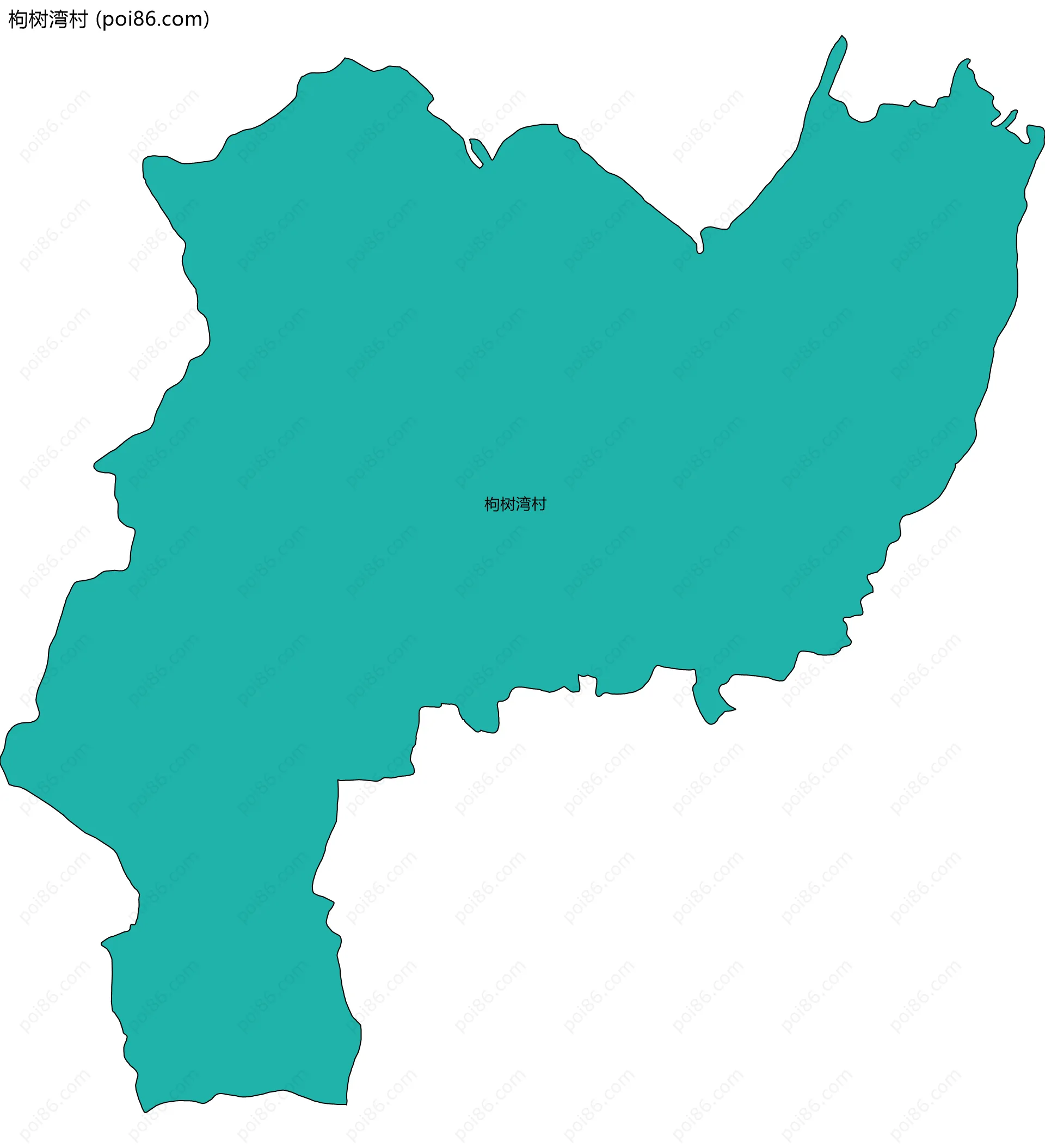 枸树湾村边界地图